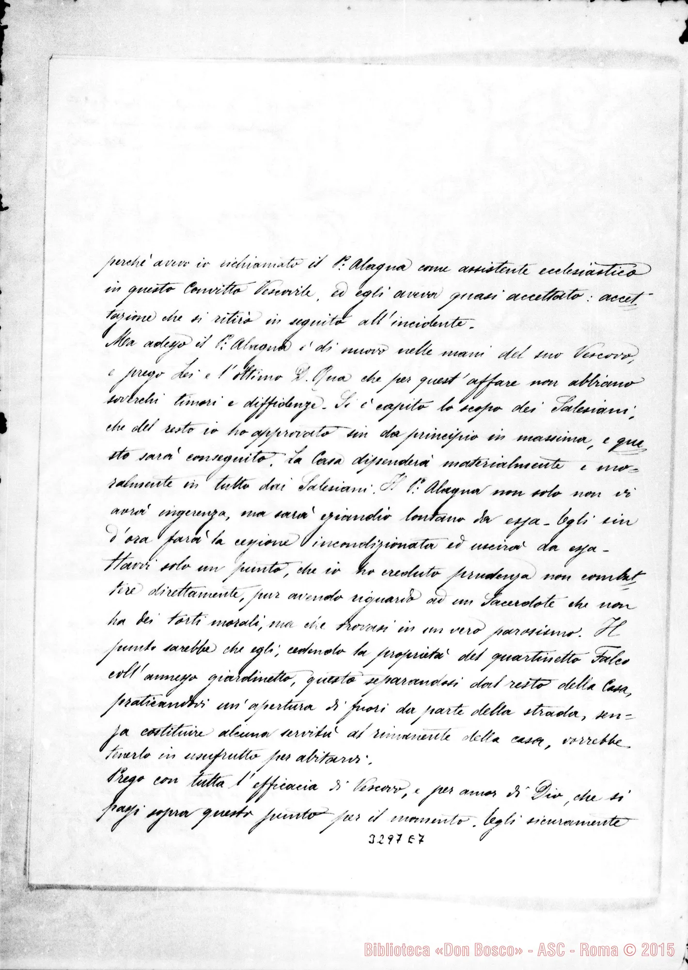 Fotogramma E 7 — Gaetano Quattrocchi, vesc.-Don Durando. Marzara, 18-10-1898. Autogr. Rua. All. minuta di Bertello