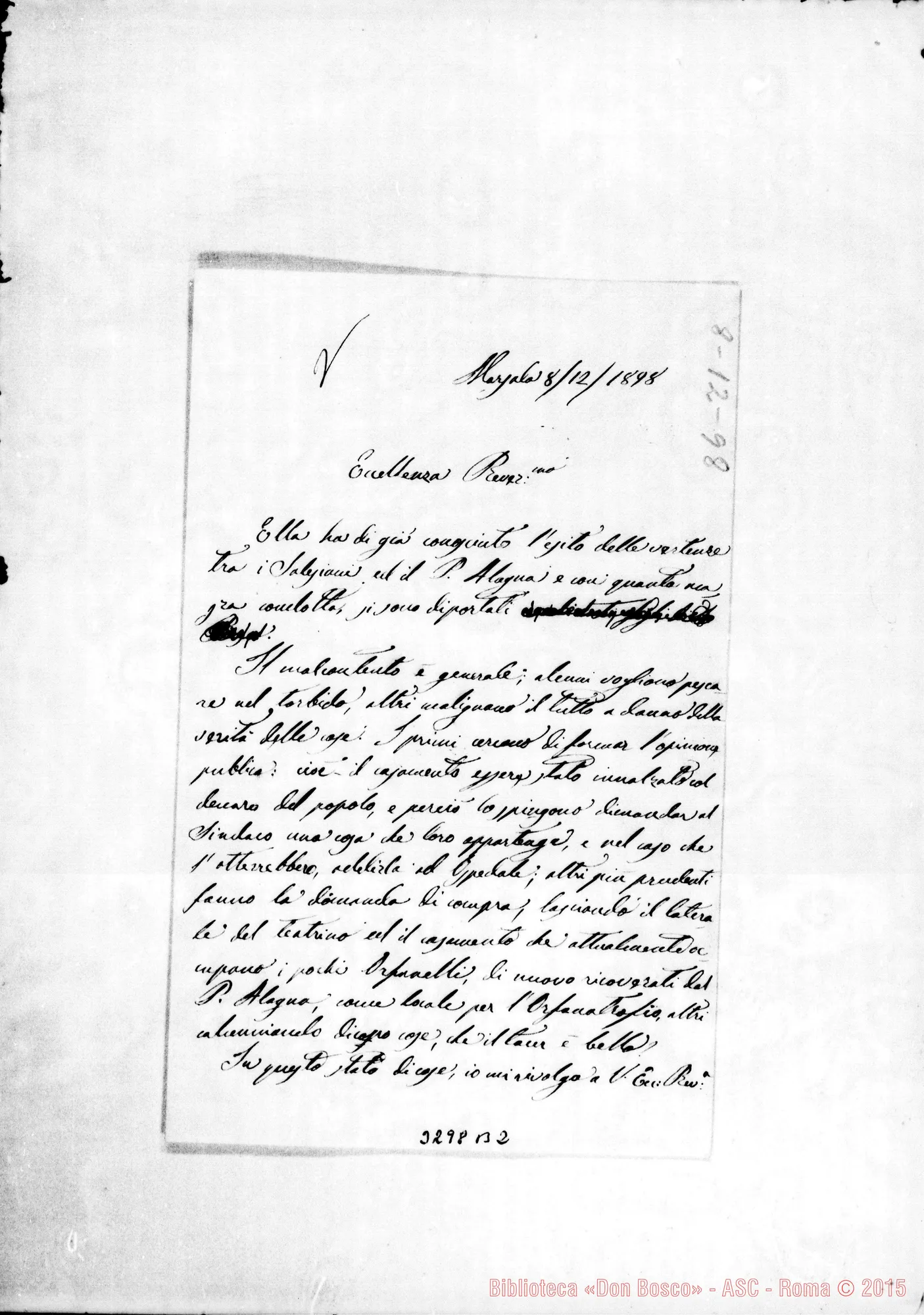 Fotogramma B 2 — Natale Aurelio Di Giordano-Eccellenza. Marsala, 8-12-1898