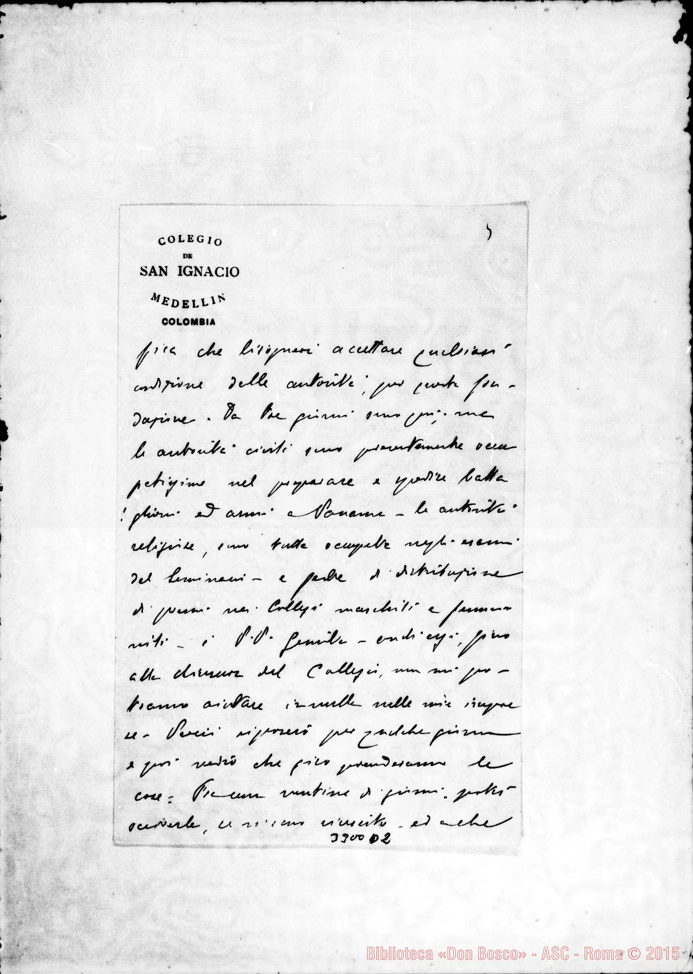 Fotogramma D 2 — Don Evasio Rabagliati-Don Rua. Medellin, 15-11-1902