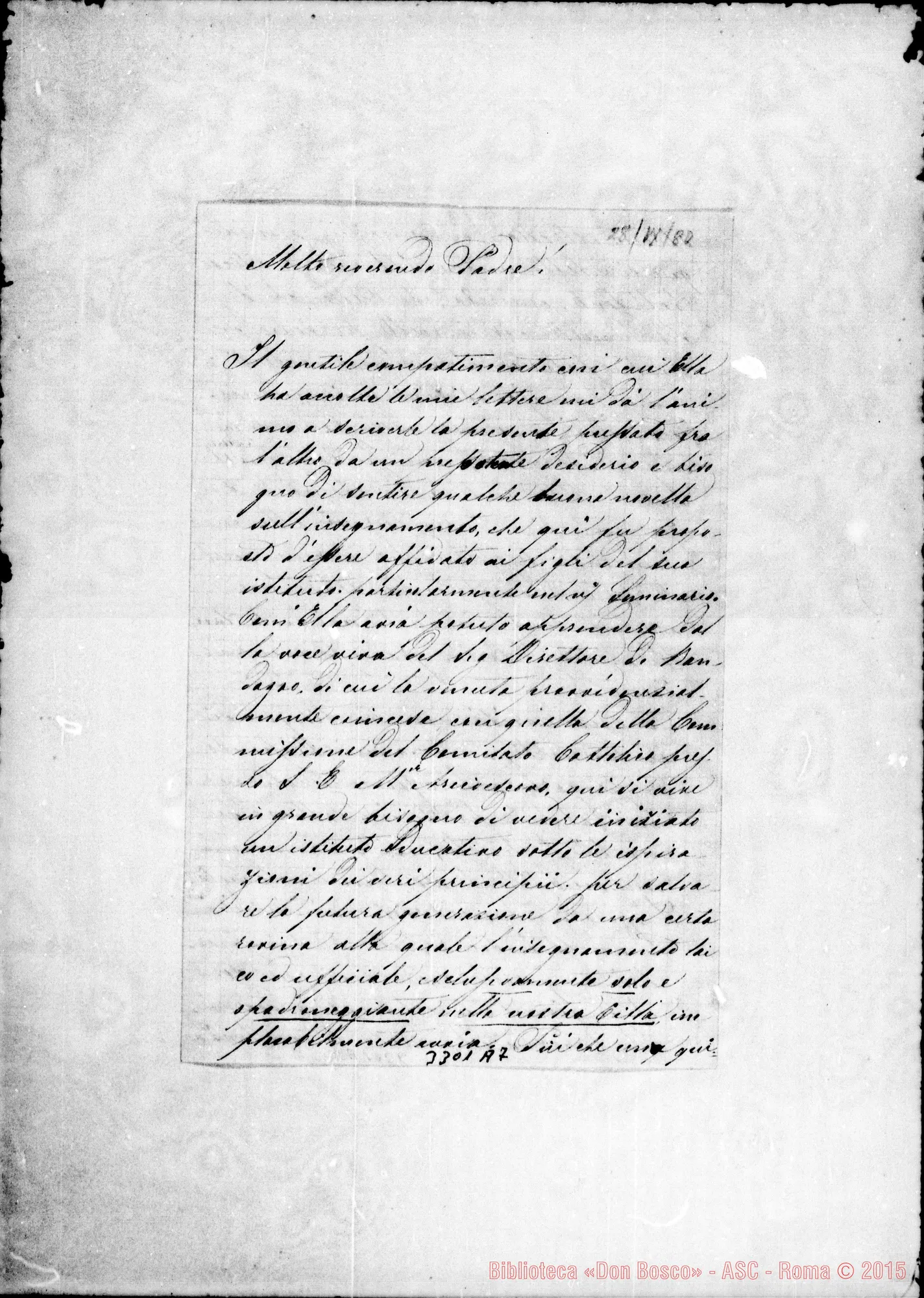 Fotogramma A 7 — Rosario Picciotto-Rev.do Padre, il 28-08-1880