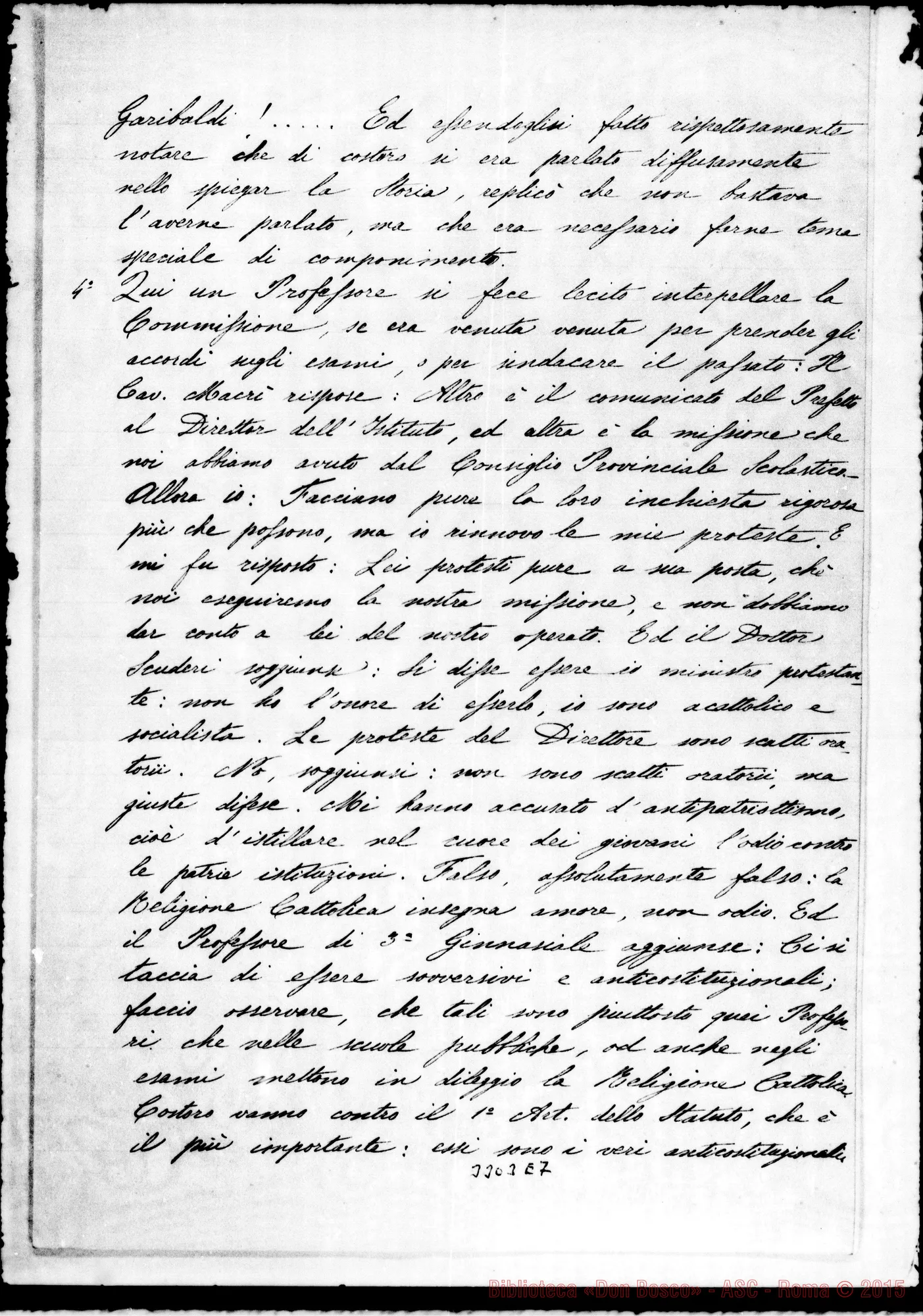 Fotogramma E 7 — Al Presidente del Consiglio Scolastico di Messina, ms. senza data
