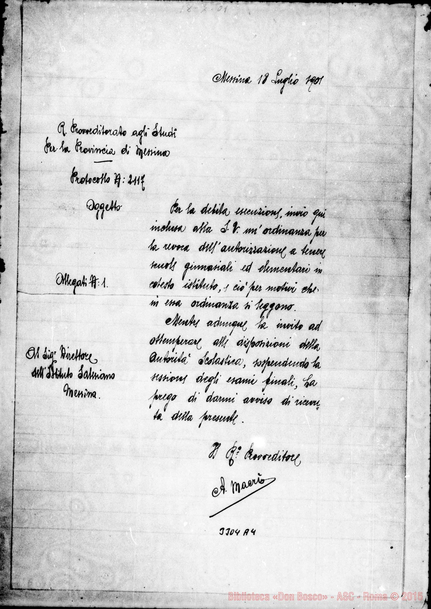 Fotogramma A 4 — A. Macri-Direttore deiristituto di Messina, il 18-07-1901 Copia