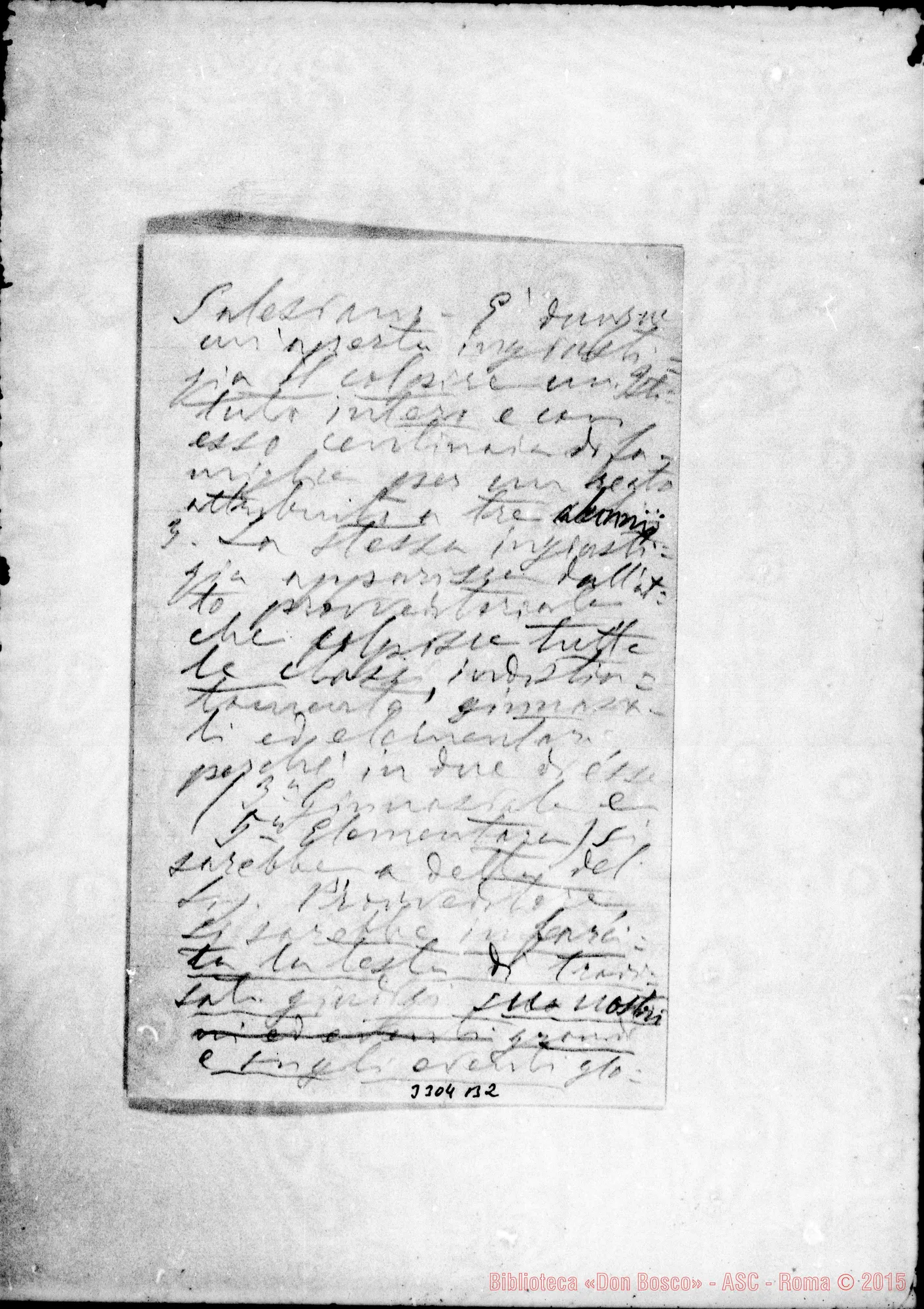 Fotogramma B 2 — Don Cerruti-Don Lovisolo. Minuta di lettera A matita, il 23-07-1901