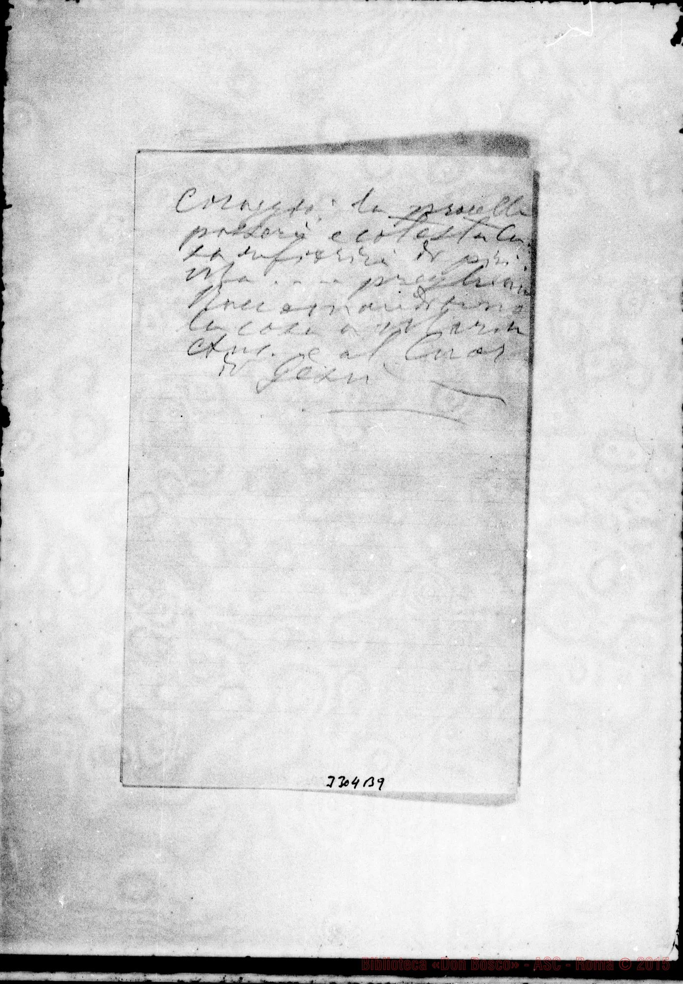 Fotogramma B 9 — Don Cerruti-Don Lovisolo. Minuta di lettera A matita, il 23-07-1901