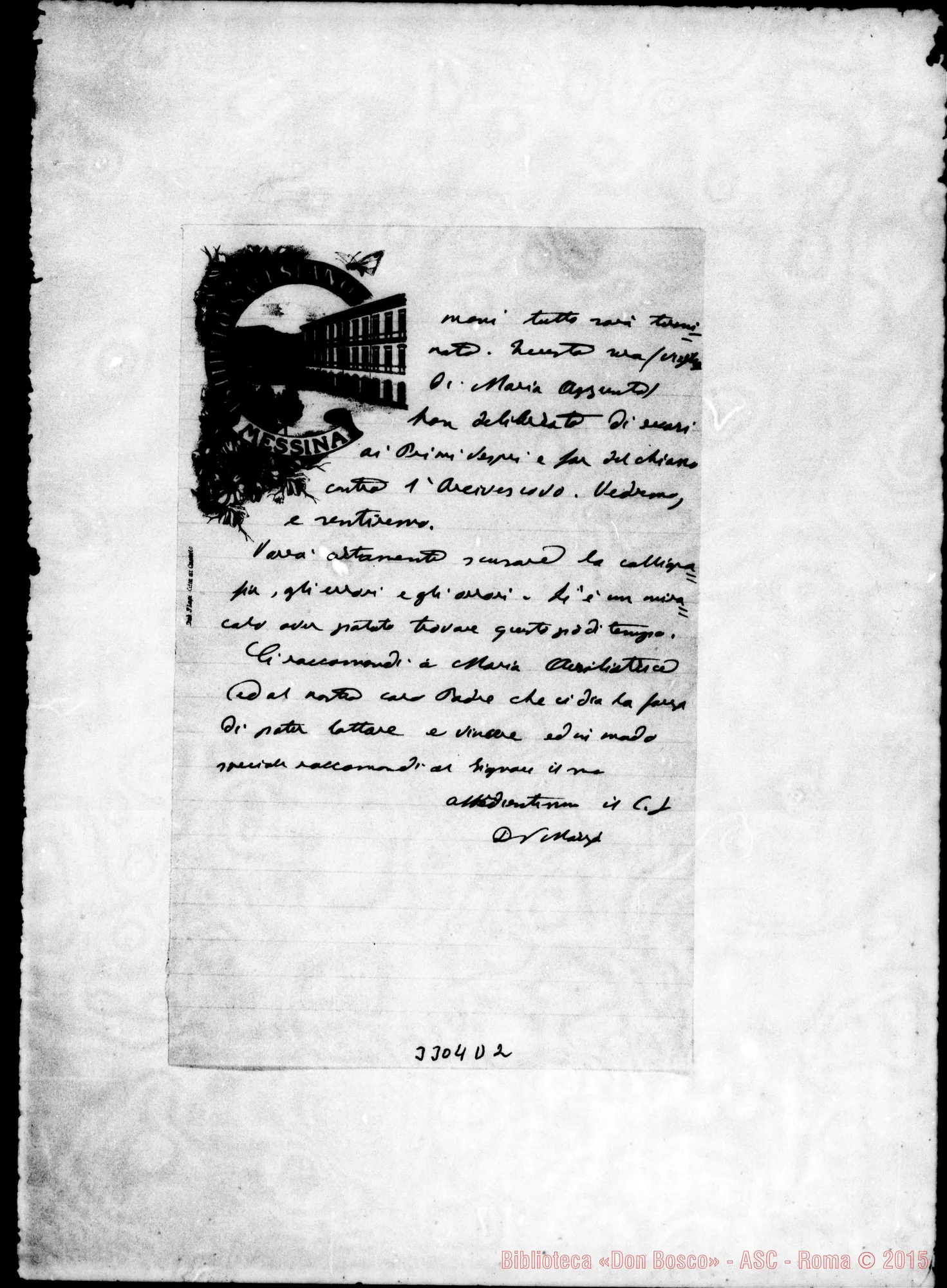 Fotogramma D 2 — Ch. Nunzio Marzà-Don Cerruti. Messina, 14-08-1901