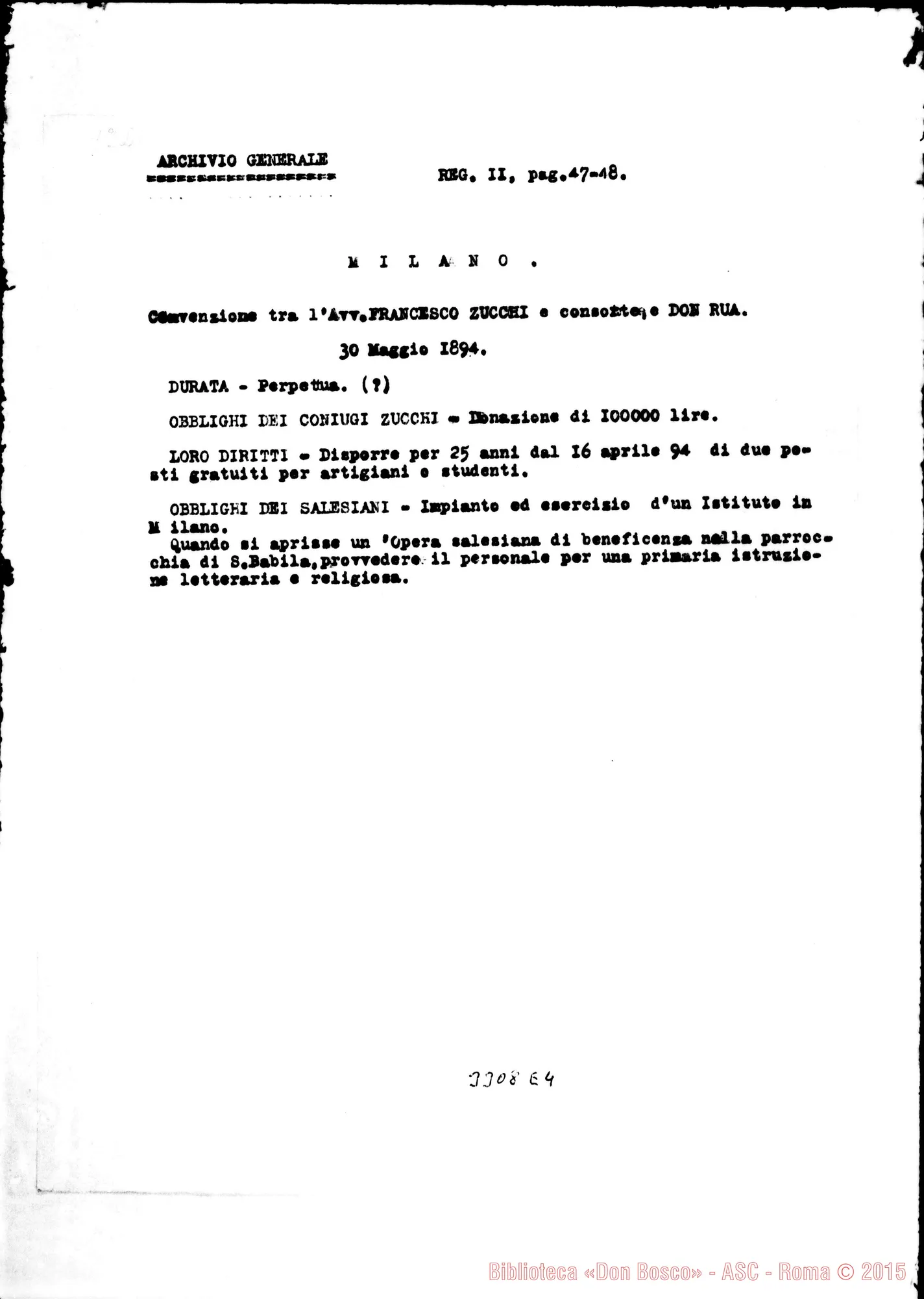 Fotogramma E 4 — Convenzione: due copie, il 30-05-1894