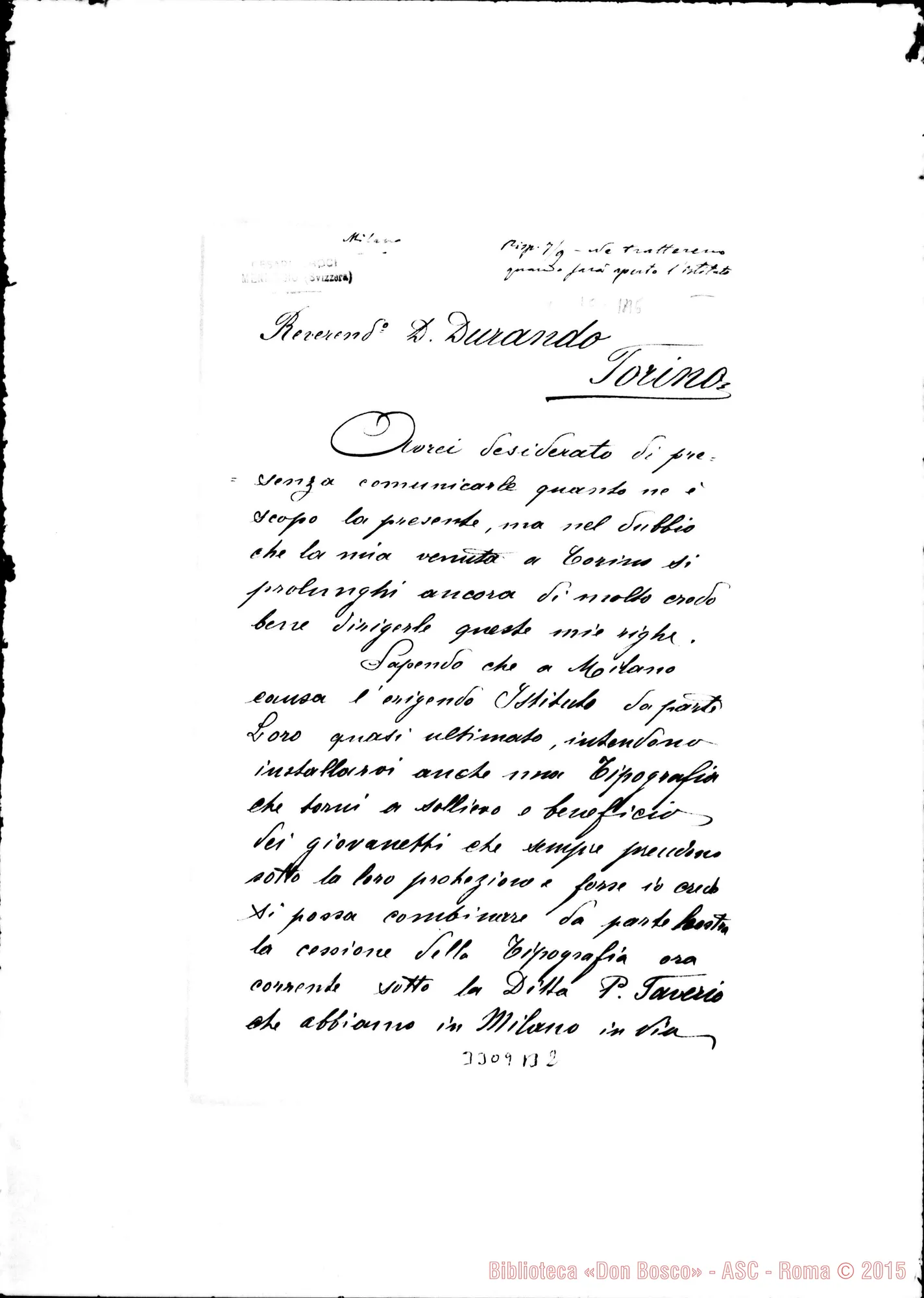 Fotogramma B 2 — Cesare Croci-Don Durando. Mendrisio, 4-10-1896
