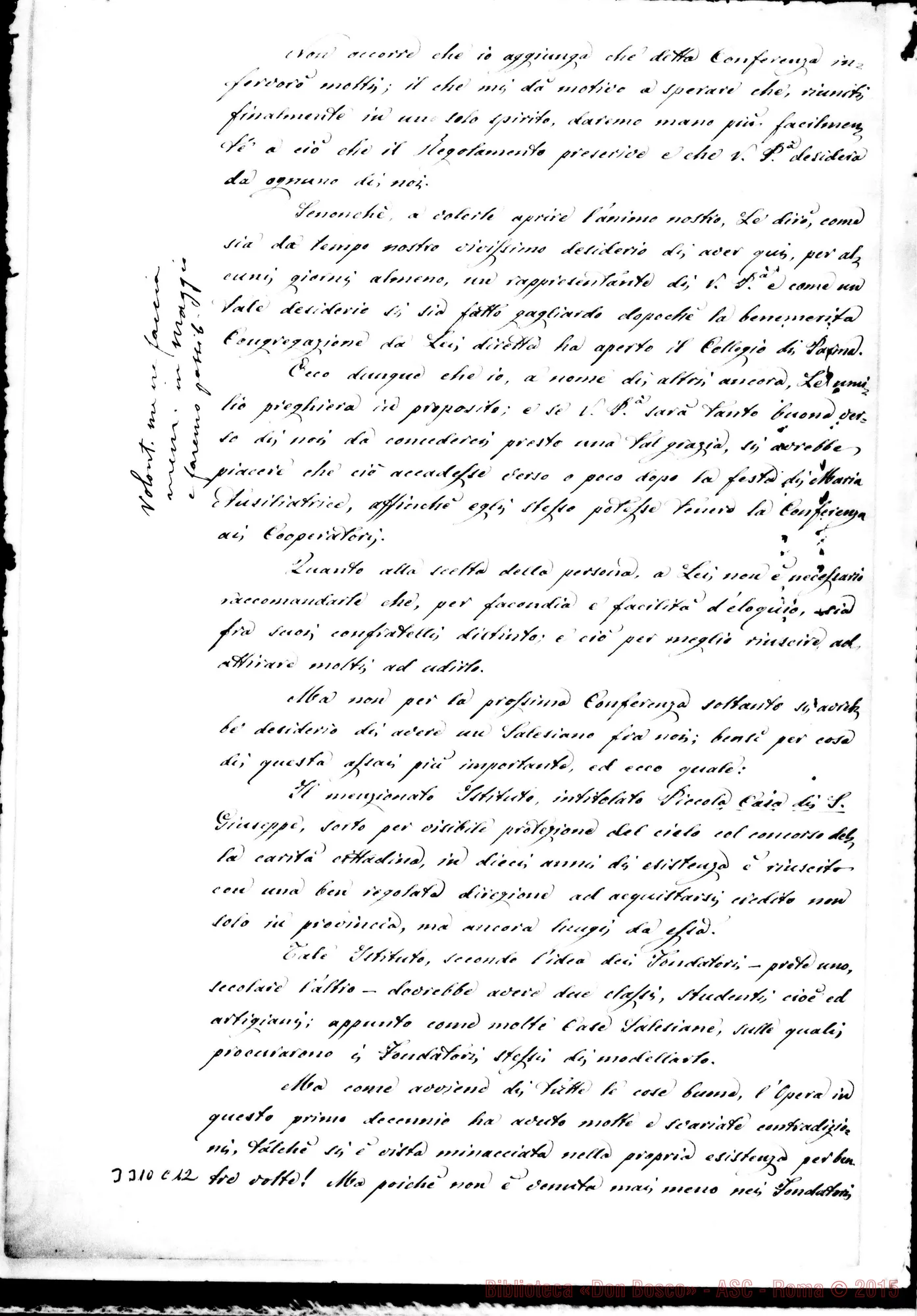 Fotogramma C 12 — Modena: Don Enrico Adani-Rev.mo Padre. Modena, 29-02-1892 Autografi Rua