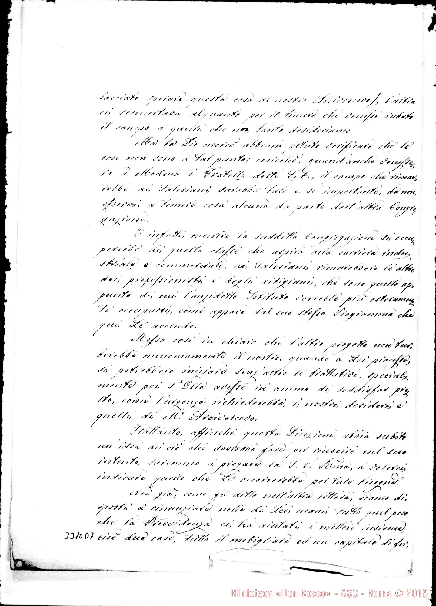 Fotogramma D 7 — Don Sante Ferrari-Don Rua. Modena, 30-10-1892 Autogr. Rua