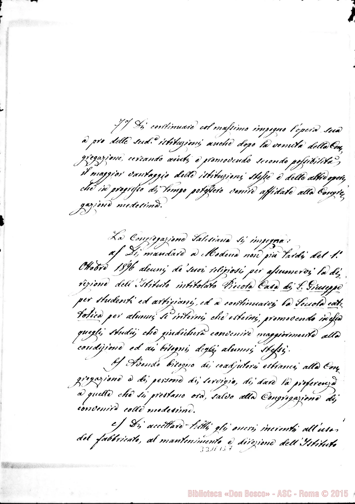 Fotogramma B 7 — Convenzione con il Comitato di Modena, il 22-07-1895
