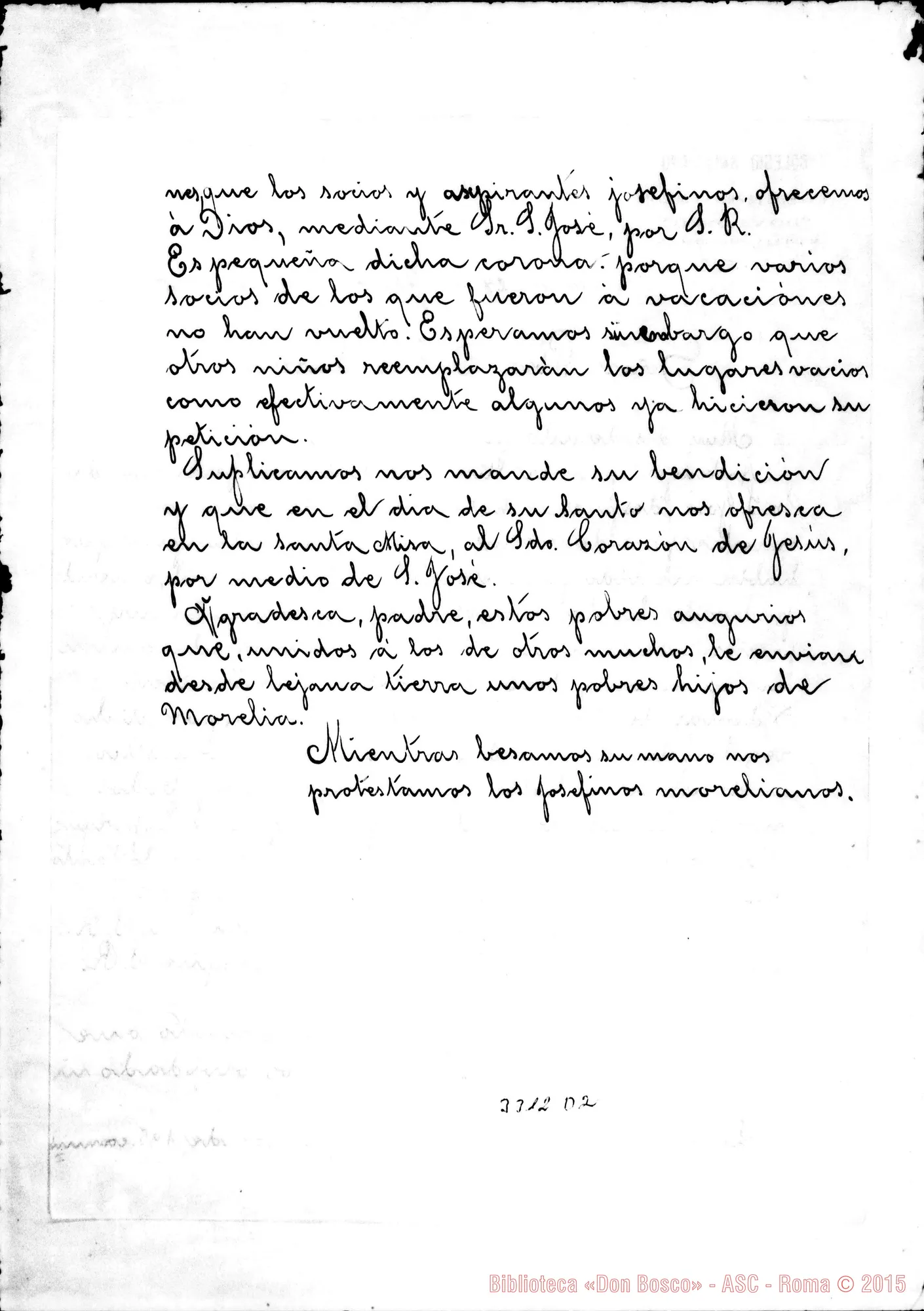 Fotogramma D 2 — «Los Josefinos morelianos»-Don Lazzero. Morelia, 28-02-1905