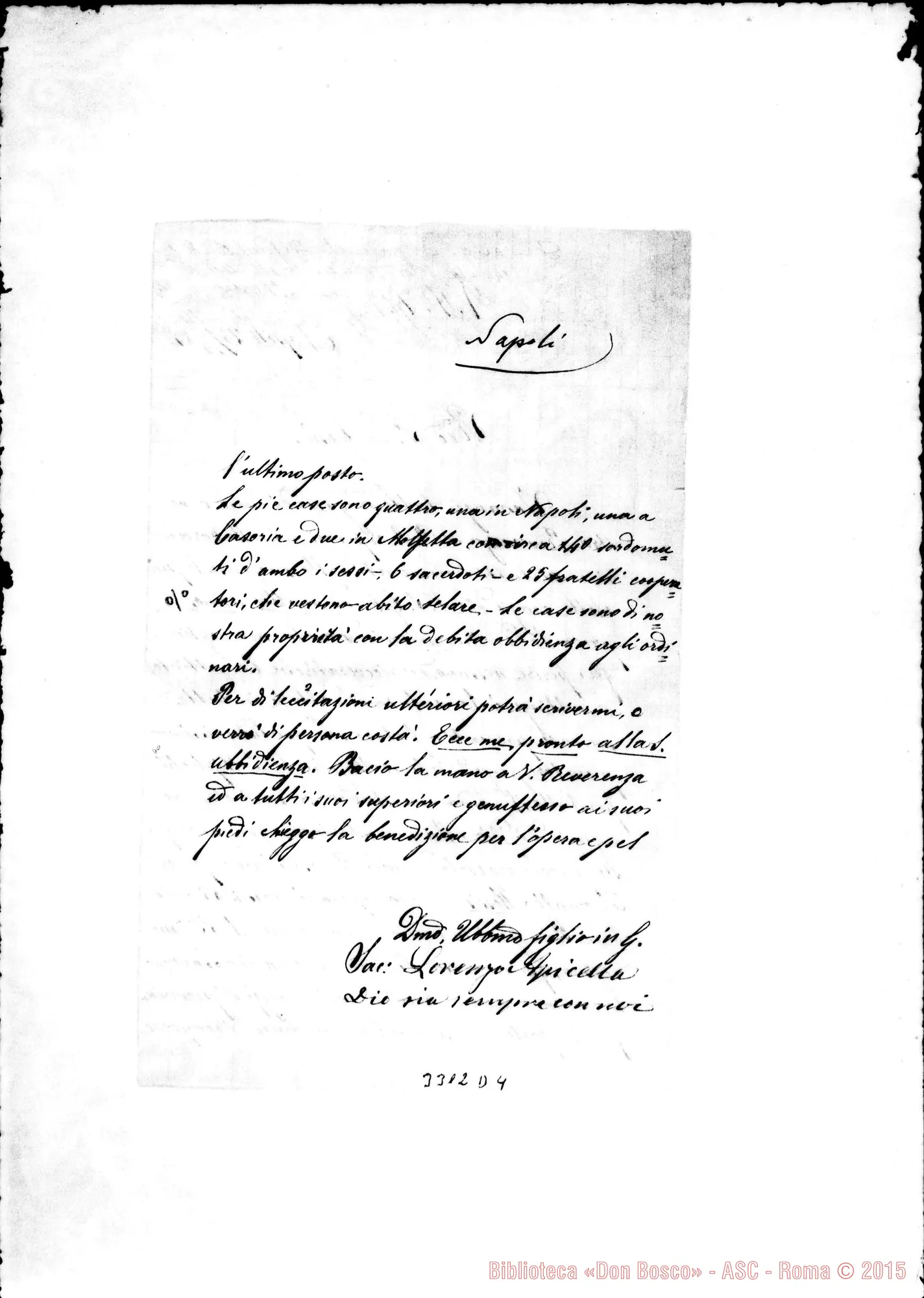 Fotogramma D 4 — Napoli-Vomero: Don Lorenzo Apicella-Don Bosco. Napoli, 26-12-1884