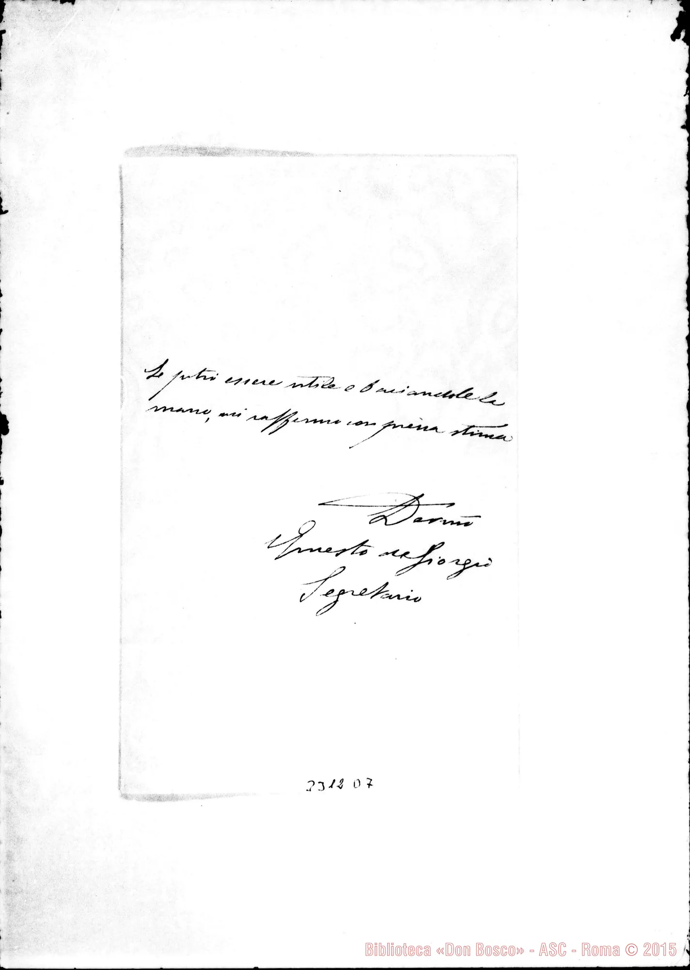 Fotogramma D 7 — Ernesto de Giorgio, dei Comitati Cattolici-Rev.do, il 24-06-1893
