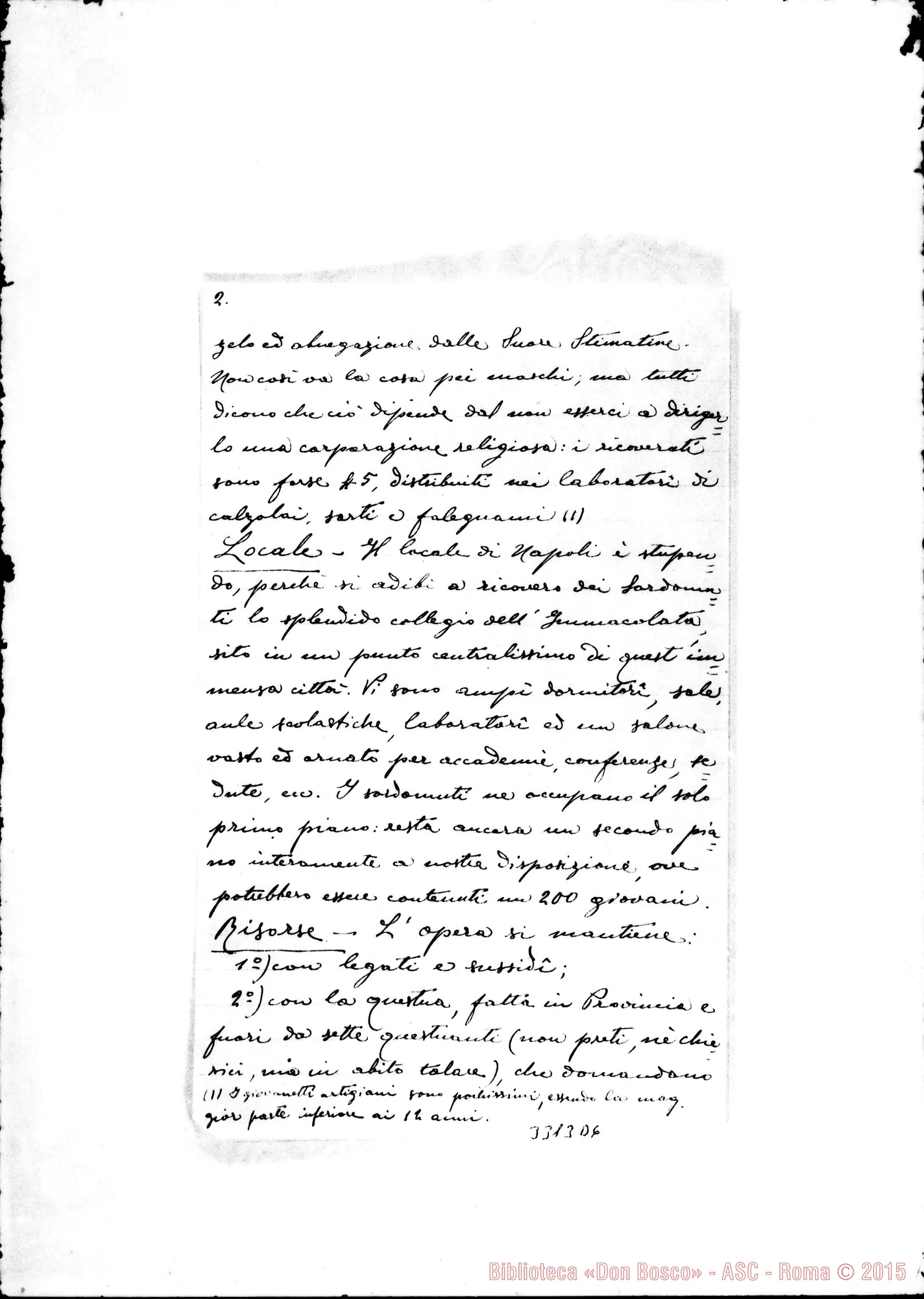 Fotogramma D 6 — Don Giuseppe Scappini-Don Rua. Napoli, 19-07-1909 All. bilancio