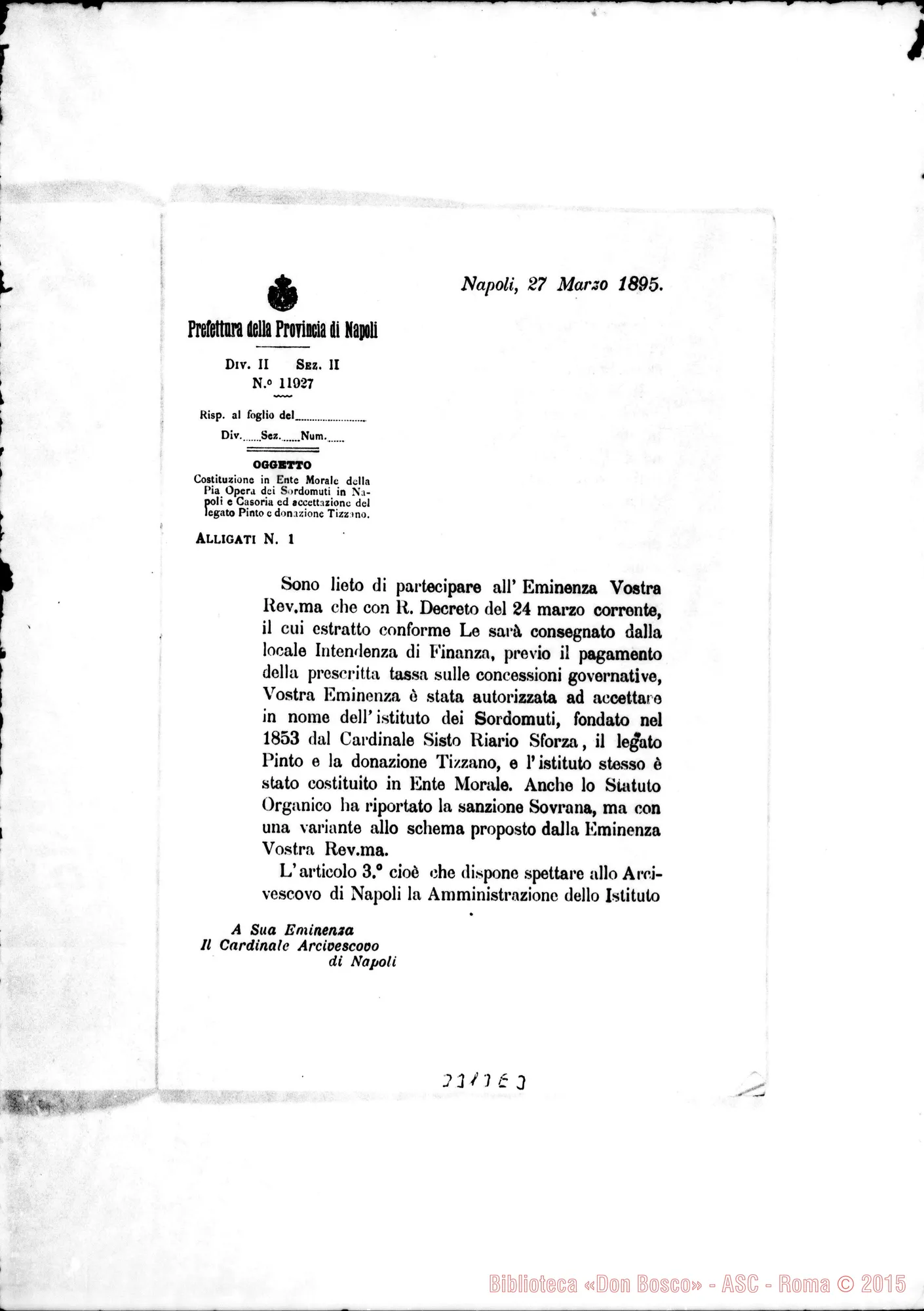 Fotogramma E 3 — Statuto organico della casa dei sordomuti. Stampato