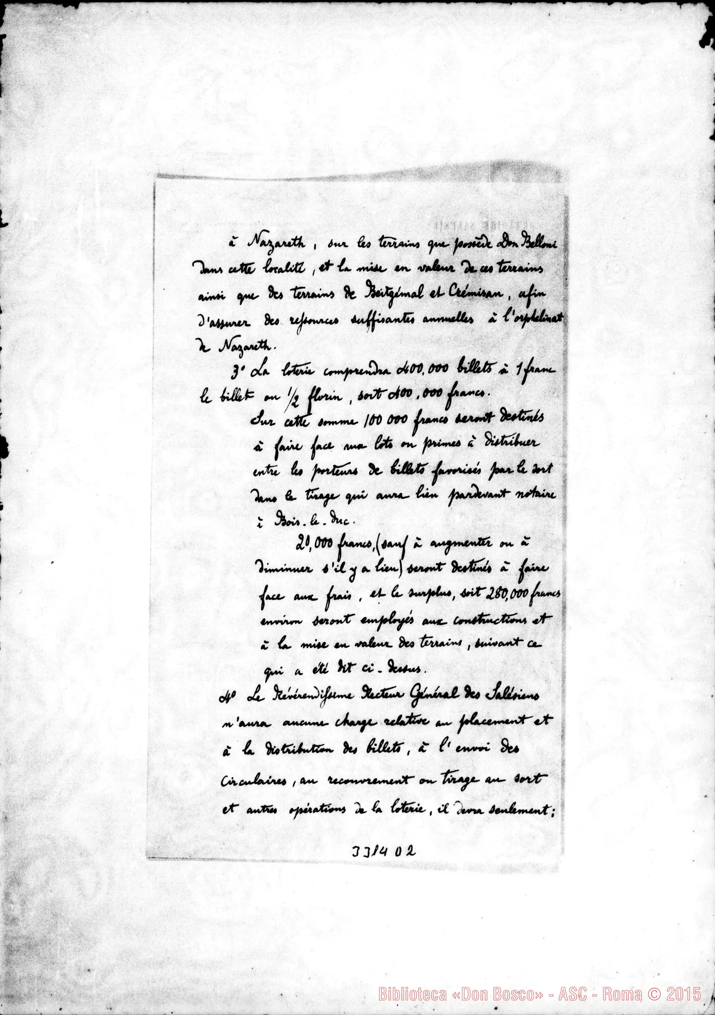 Fotogramma D 2 — Don Roussin: circolare ai cooperatori, il 23-11-1895 Autogr. Rua