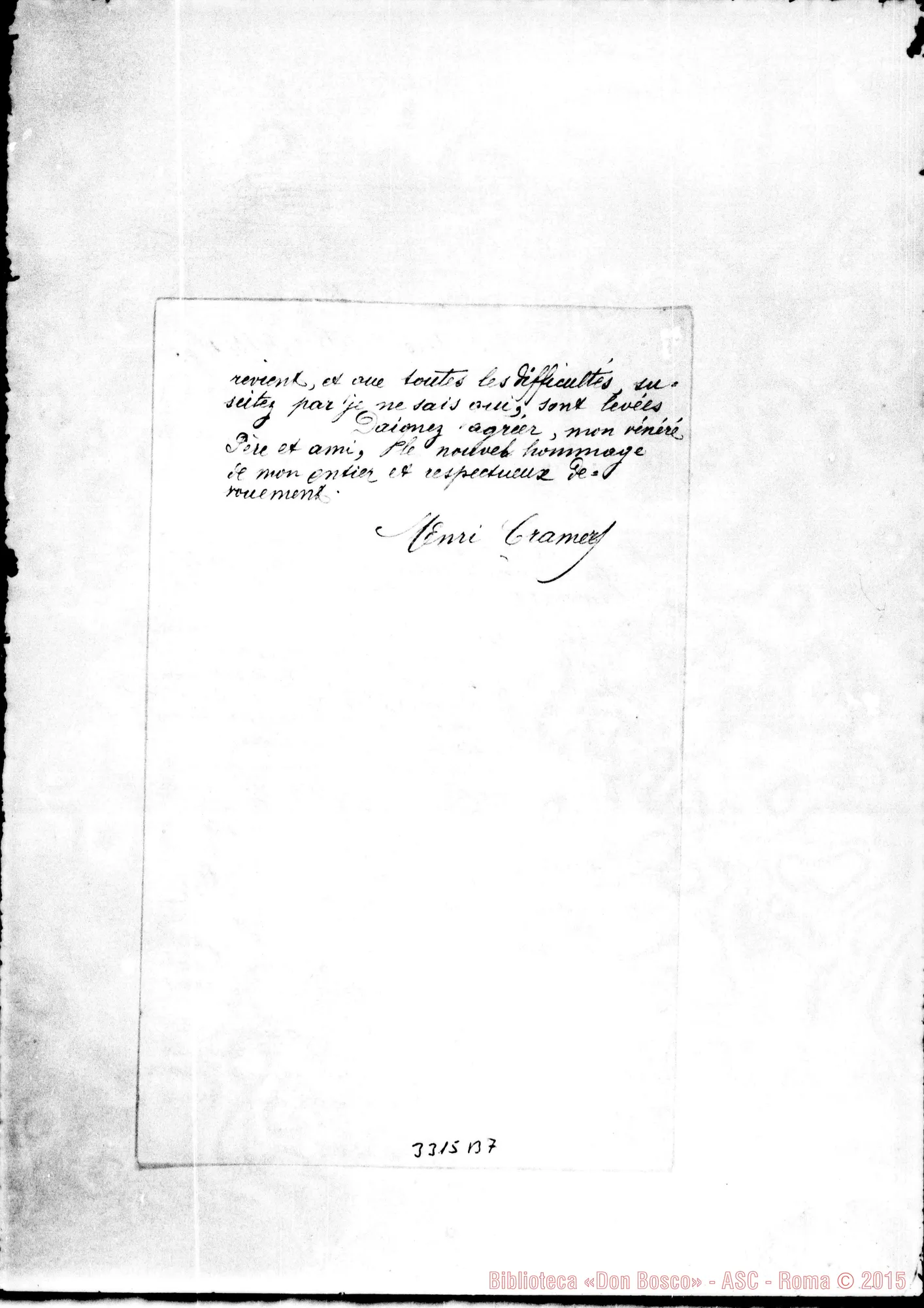 Fotogramma B 7 — Henri Cramer-Vénéré Père. Bois-le-Duc, 17-01-1897. Copia