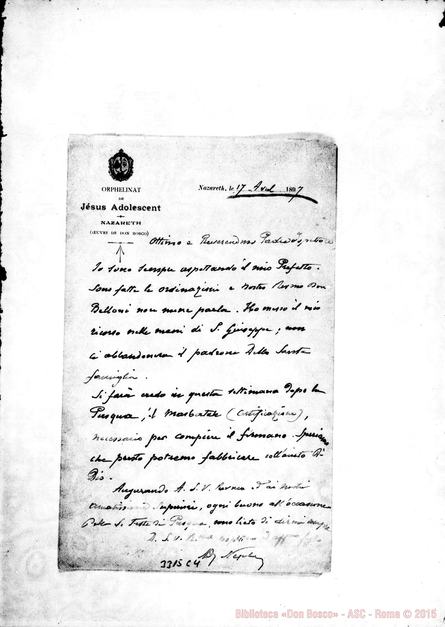 Fotogramma C 4 — Don Neple-Ispettore. Nazareth, 17-04-1897