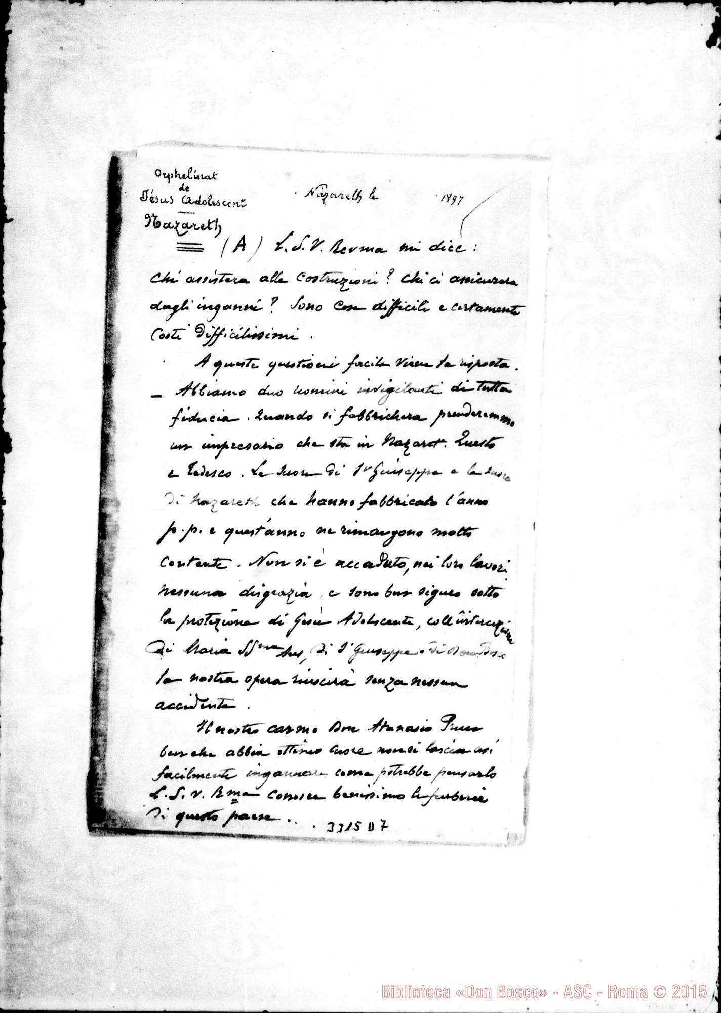 Fotogramma D 7 — Don Neple-Ispettore. Nazareth, 6-08-1897