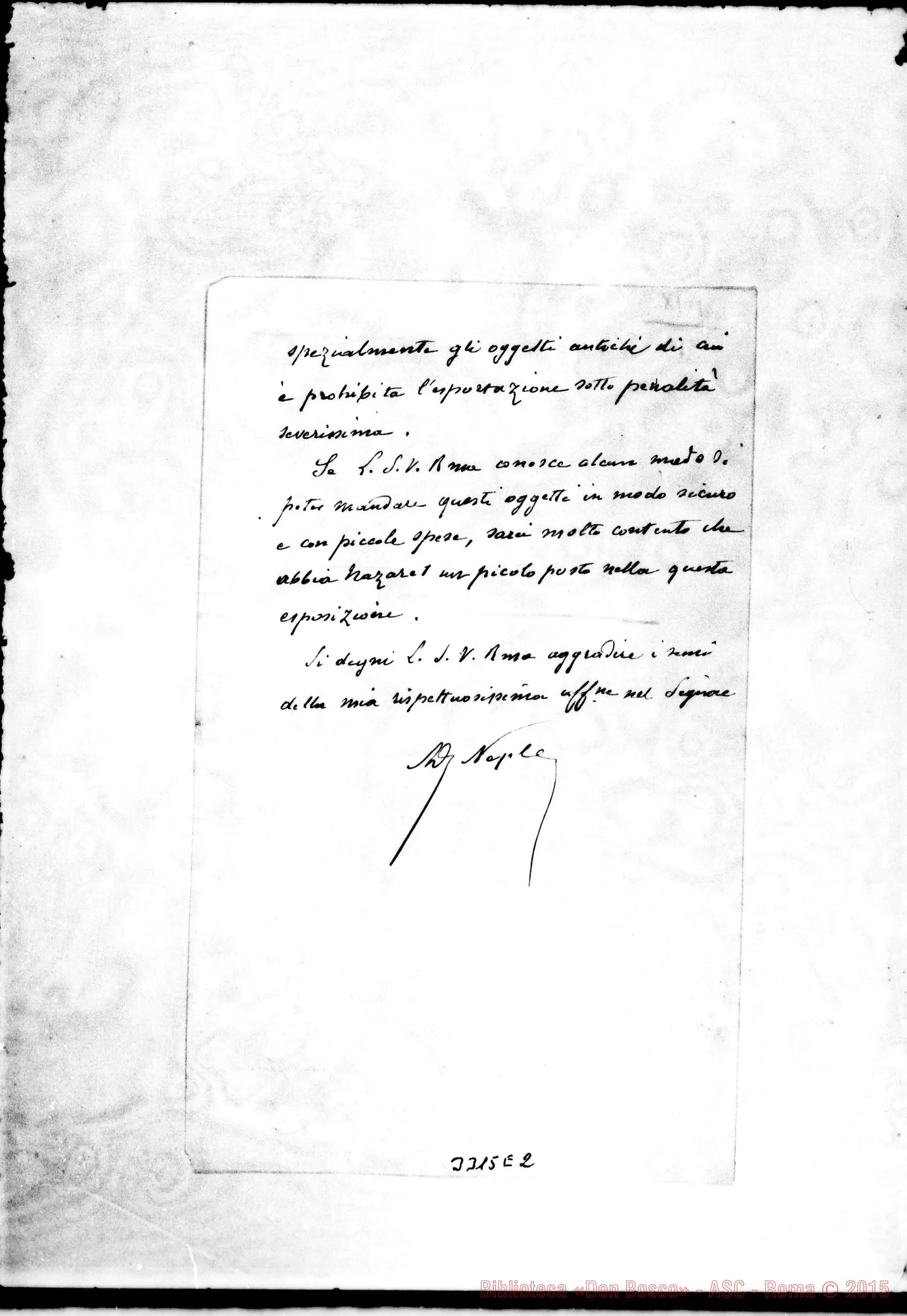 Fotogramma E 2 — Don Neple-Ispettore. Nazareth, 23-11-1897