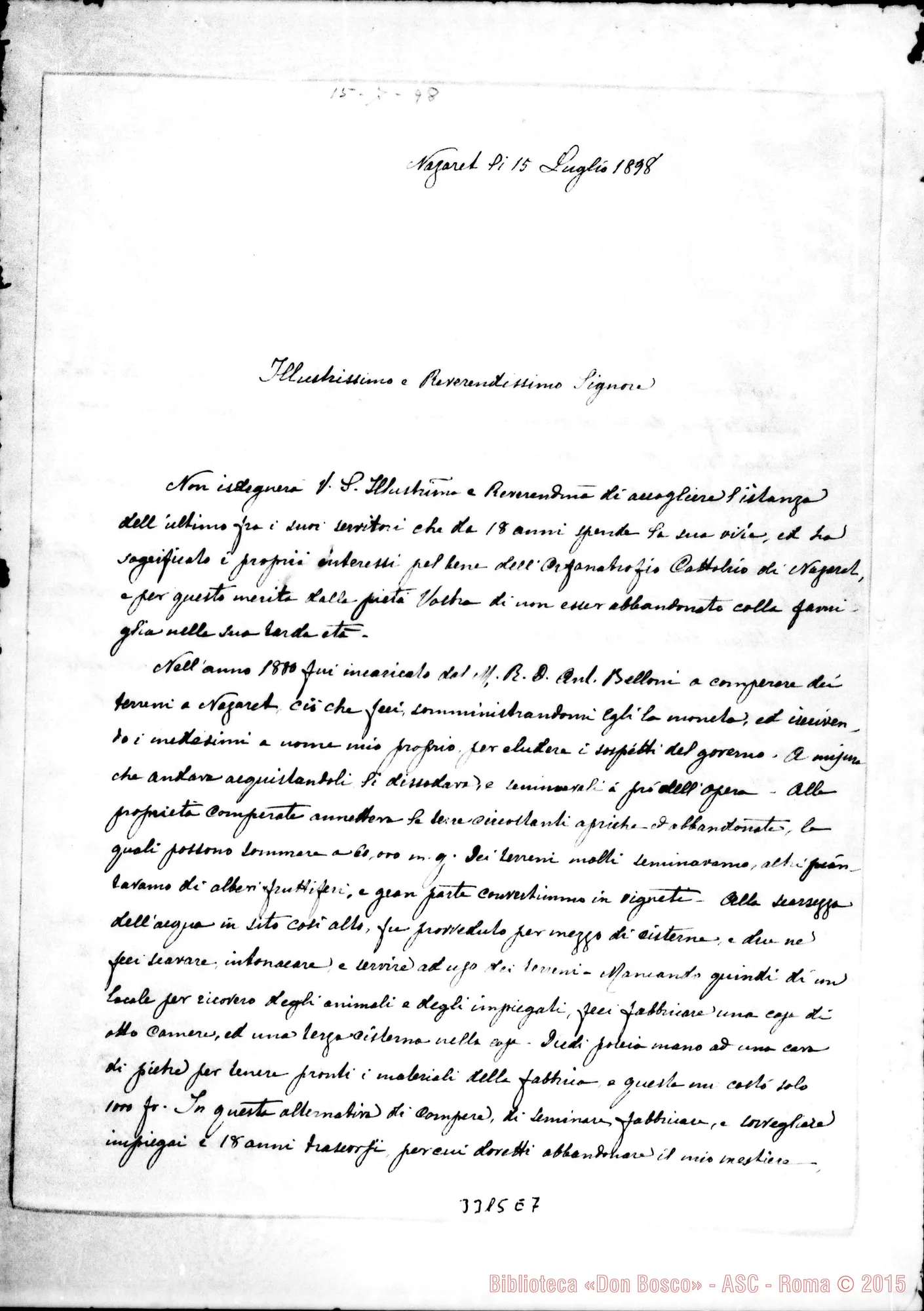 Fotogramma E 7 — Assad Zeitun-Rev.mo Sig. Nazareth, 15-07-1898
