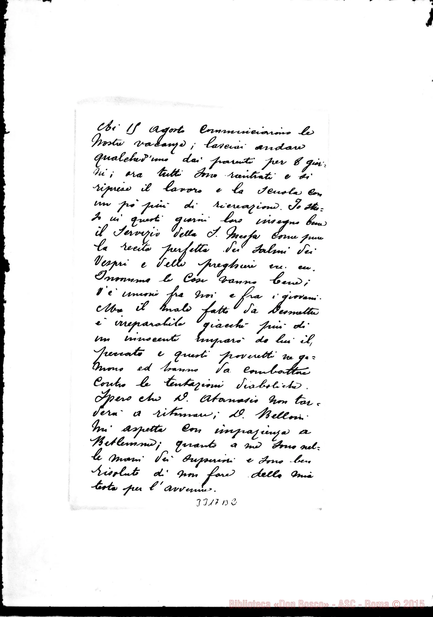 Fotogramma B 2 — Don Carlo Vercauteren-Don Durando. Nazareth, 4-09-1900