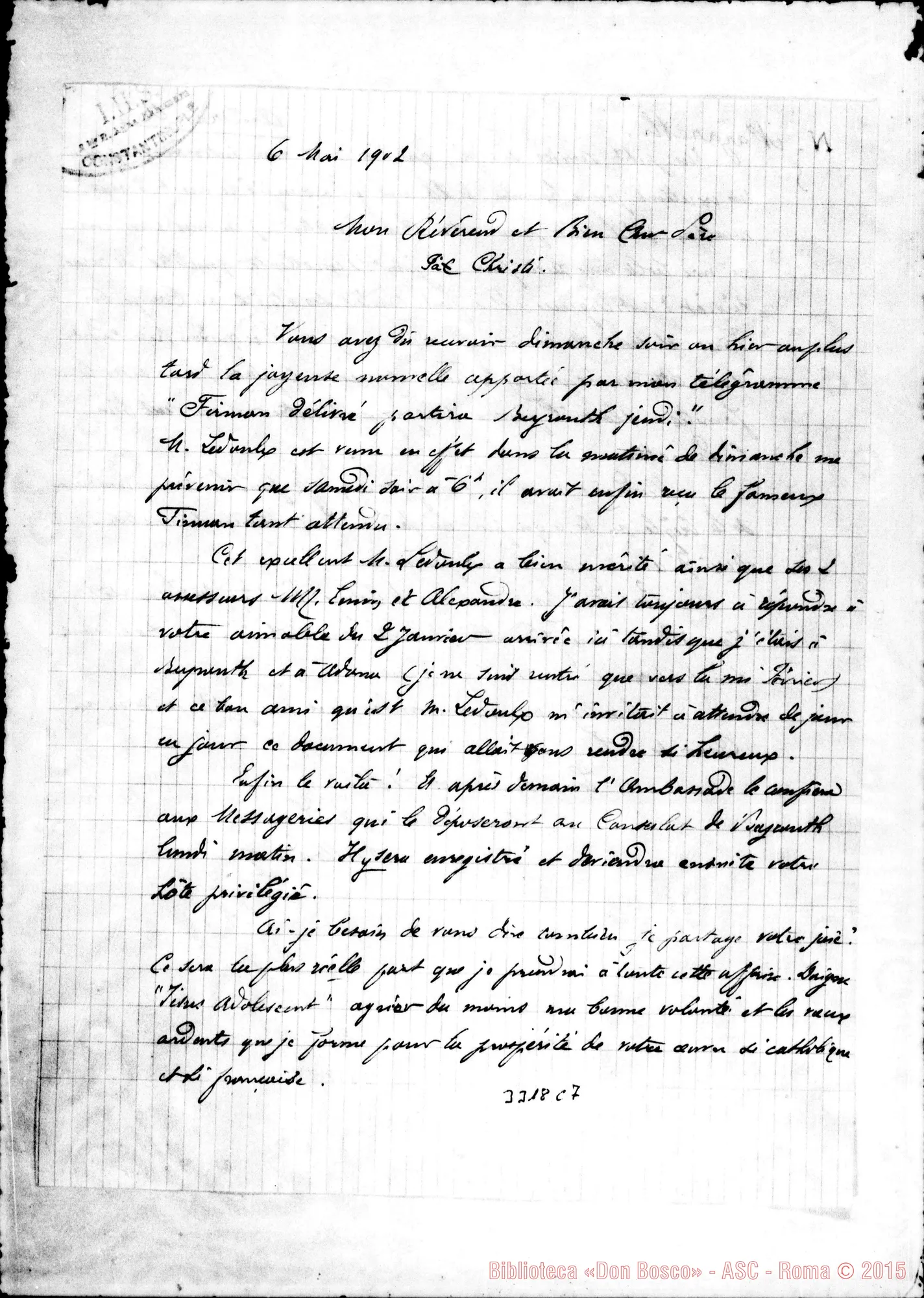 Fotogramma C 7 — André A.-Mon Révérend Père. Costantinopoli, 6-05-1902