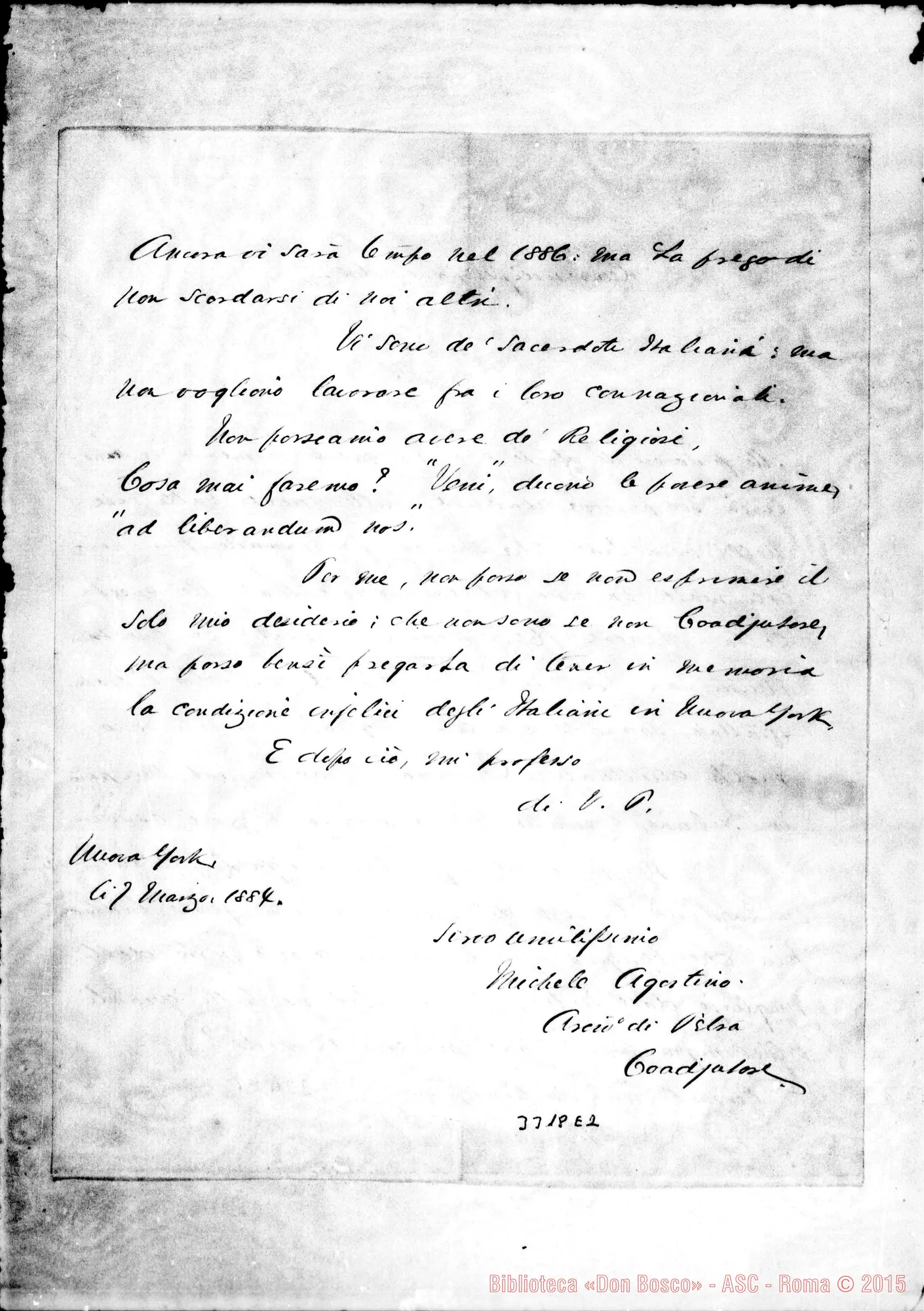 Fotogramma E 2 — Mons. Corrigan, arciv.-Don Bosco. New York, 7-03-1884