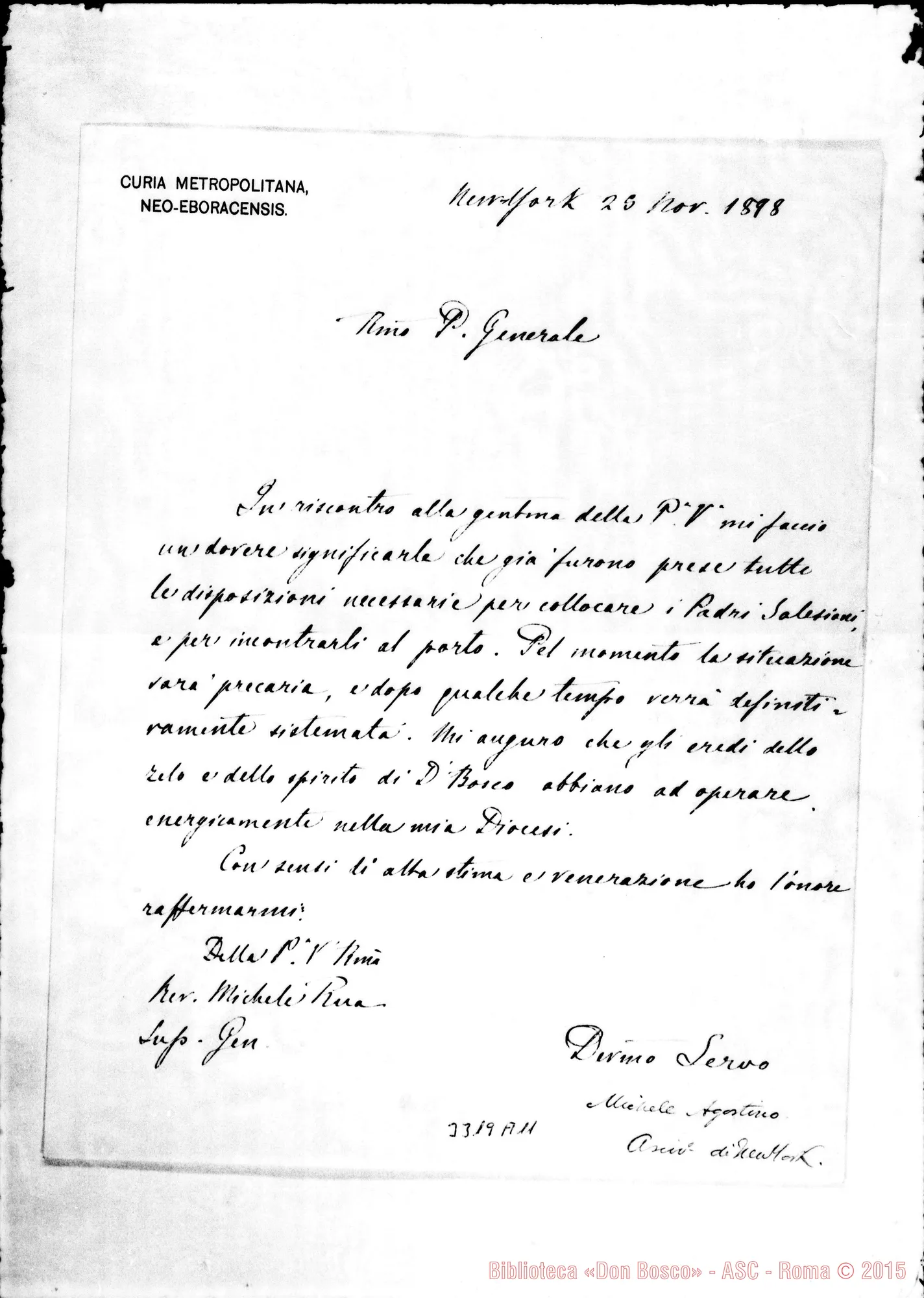 Fotogramma A 11 — Mons. Corrigan, arciv.-Don Rua. New York, 25-11-1898