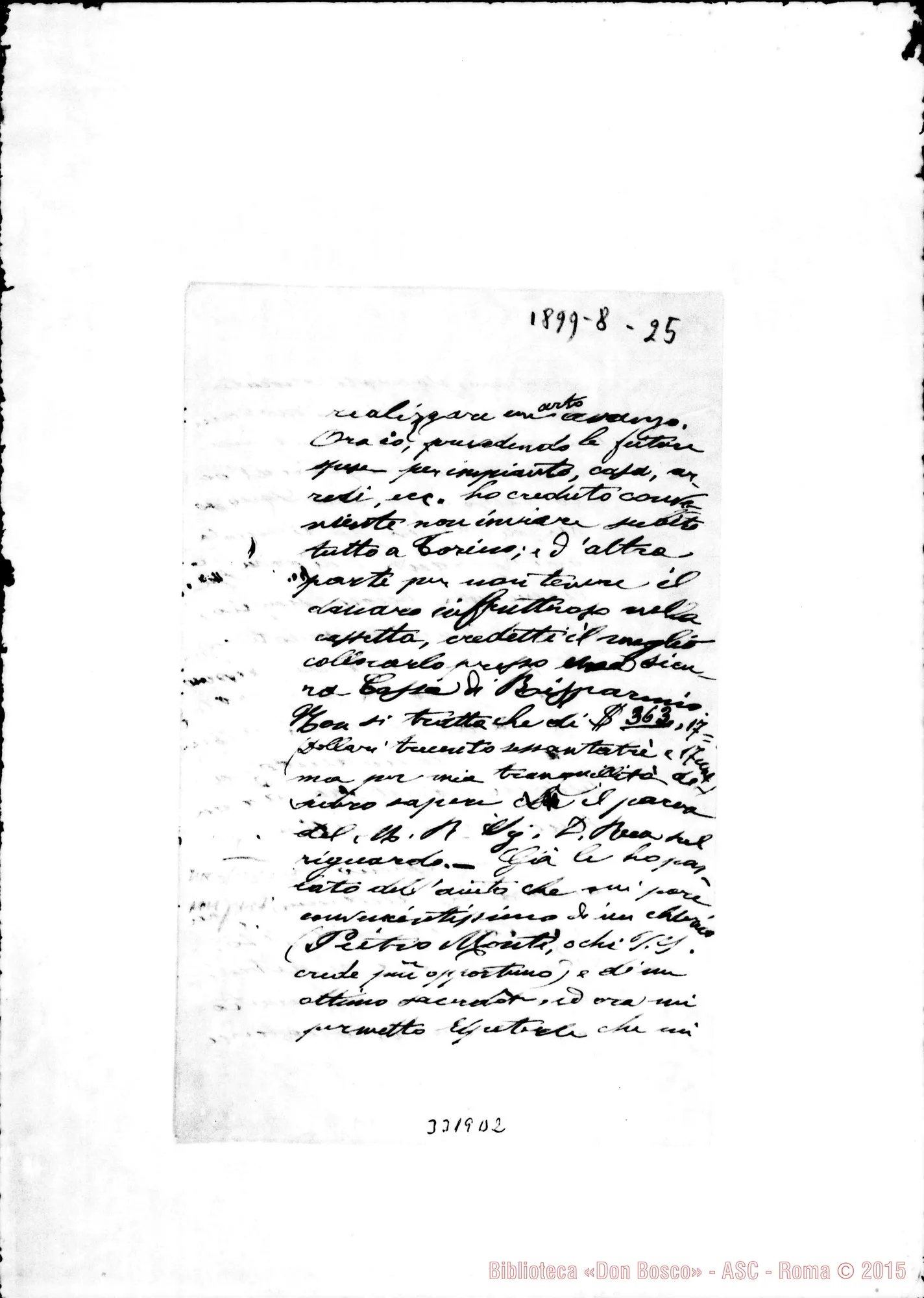 Fotogramma D 2 — Don Ernesto Coppo-Don Barberis. New York, 25-08-1899