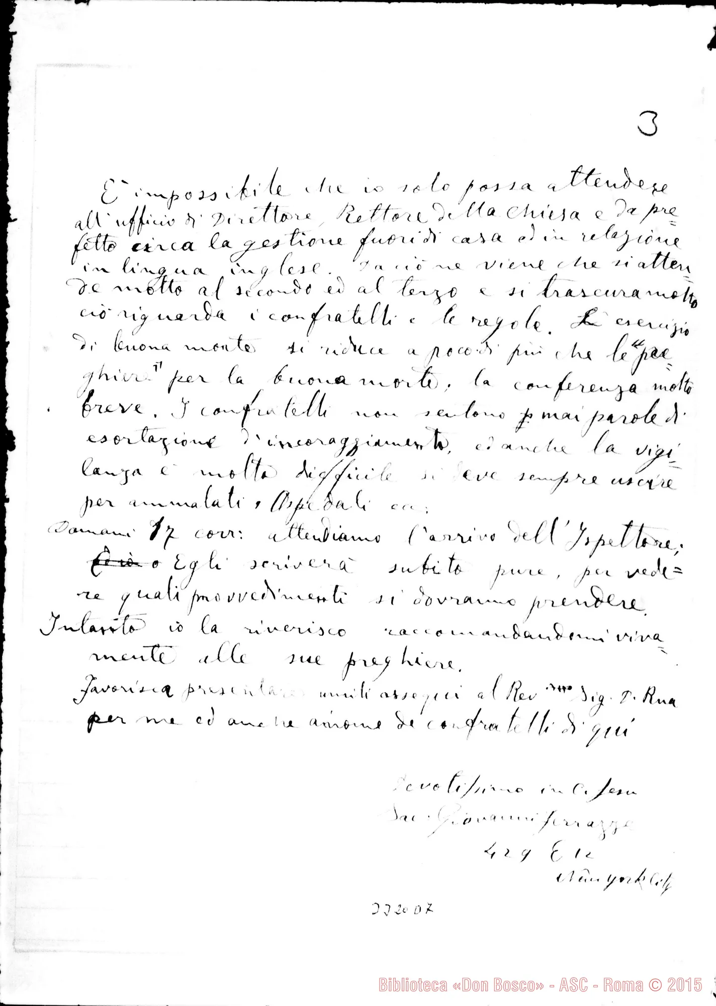 Fotogramma D 7 — Don Giovanni Ferrazza-Rev.do Padre. New York, 16-07-1909