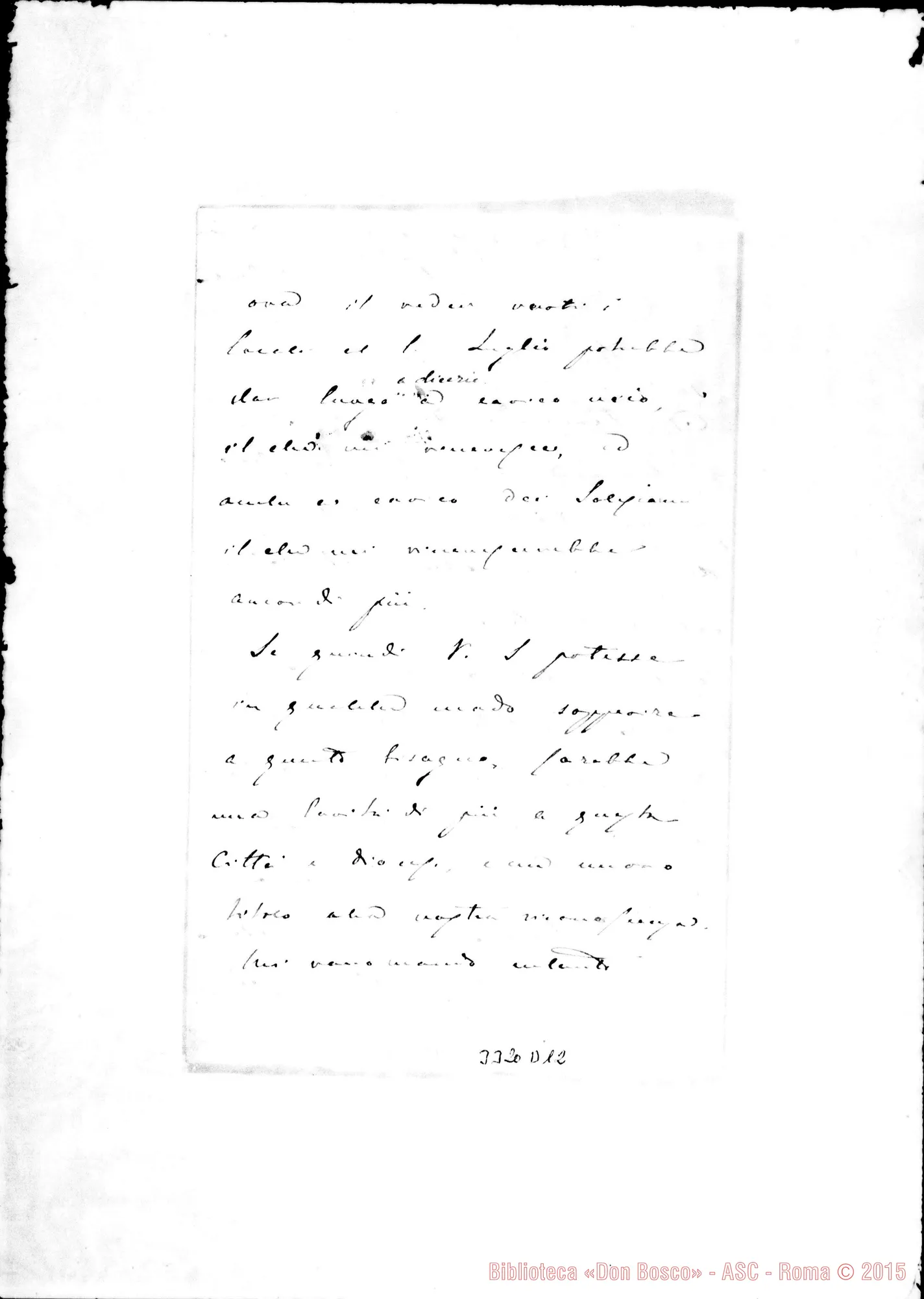 Fotogramma D 12 — Edoardo Pulciano, vesc. di Novara-Don Rua, il 25-06-1896 Autogr. Rua