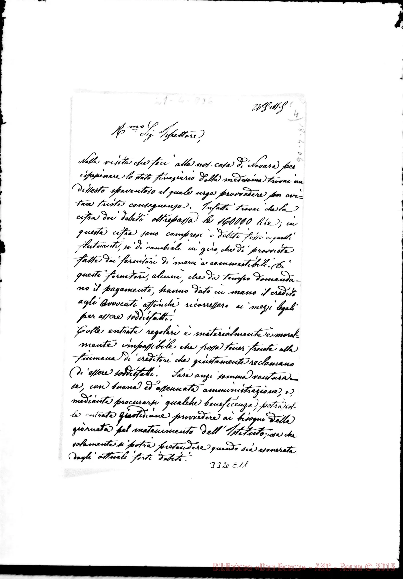 Fotogramma E 11 — Don Leveratto-Ispettore. Mathi, 18-04-1906