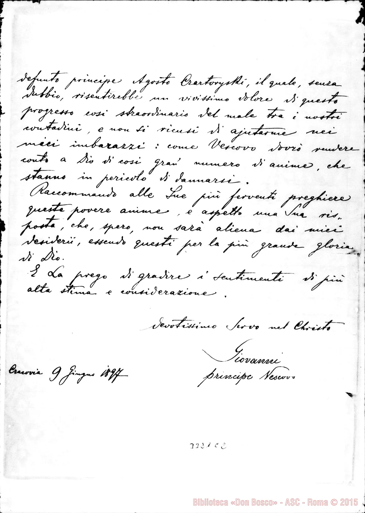 Fotogramma C 2 — Giovani Kniaz, vesc.-Don Rua. Cracovia, 9-06-1897