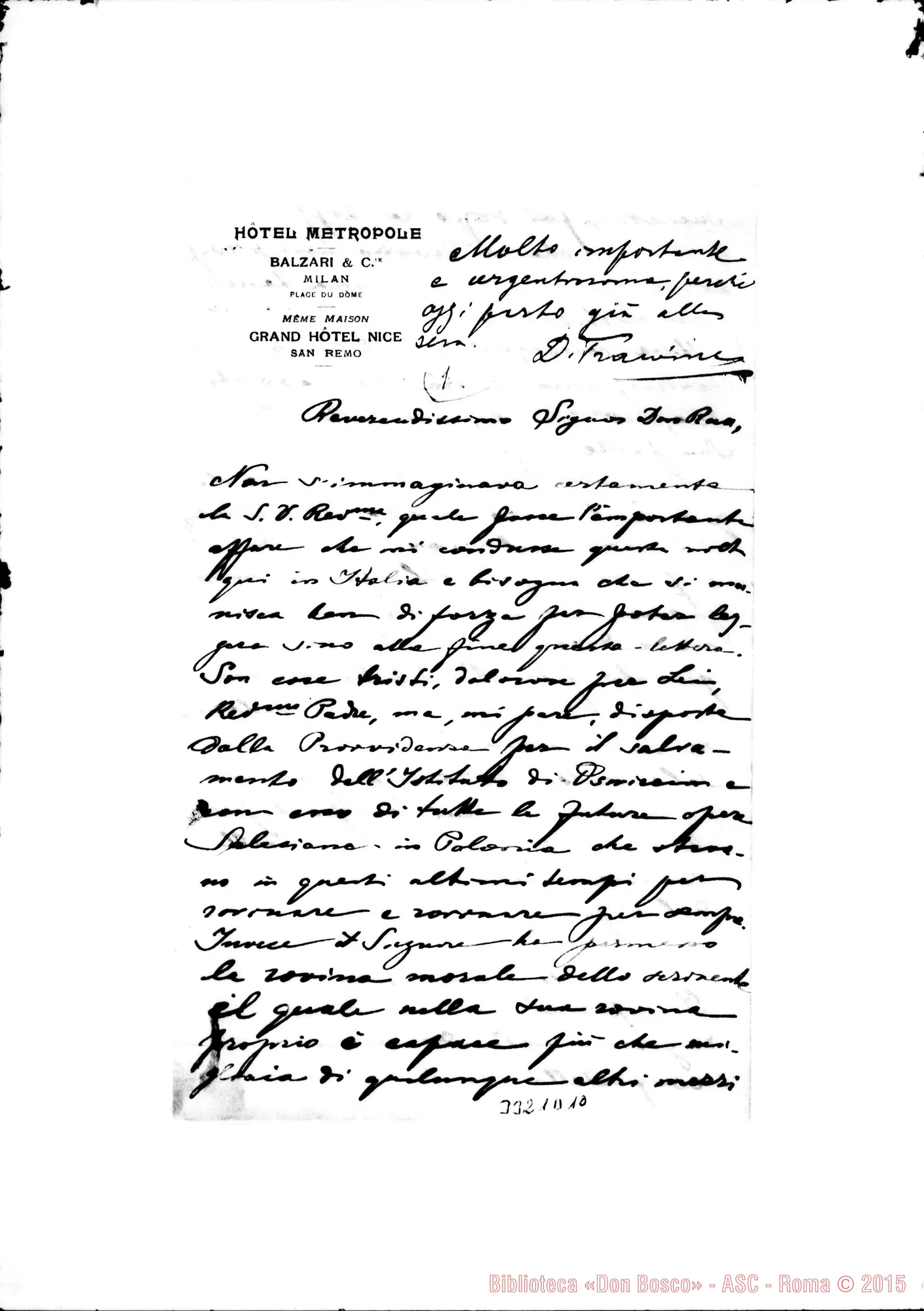 Fotogramma D 10 — Don Francesco Travinski-Don Rua. Senza data