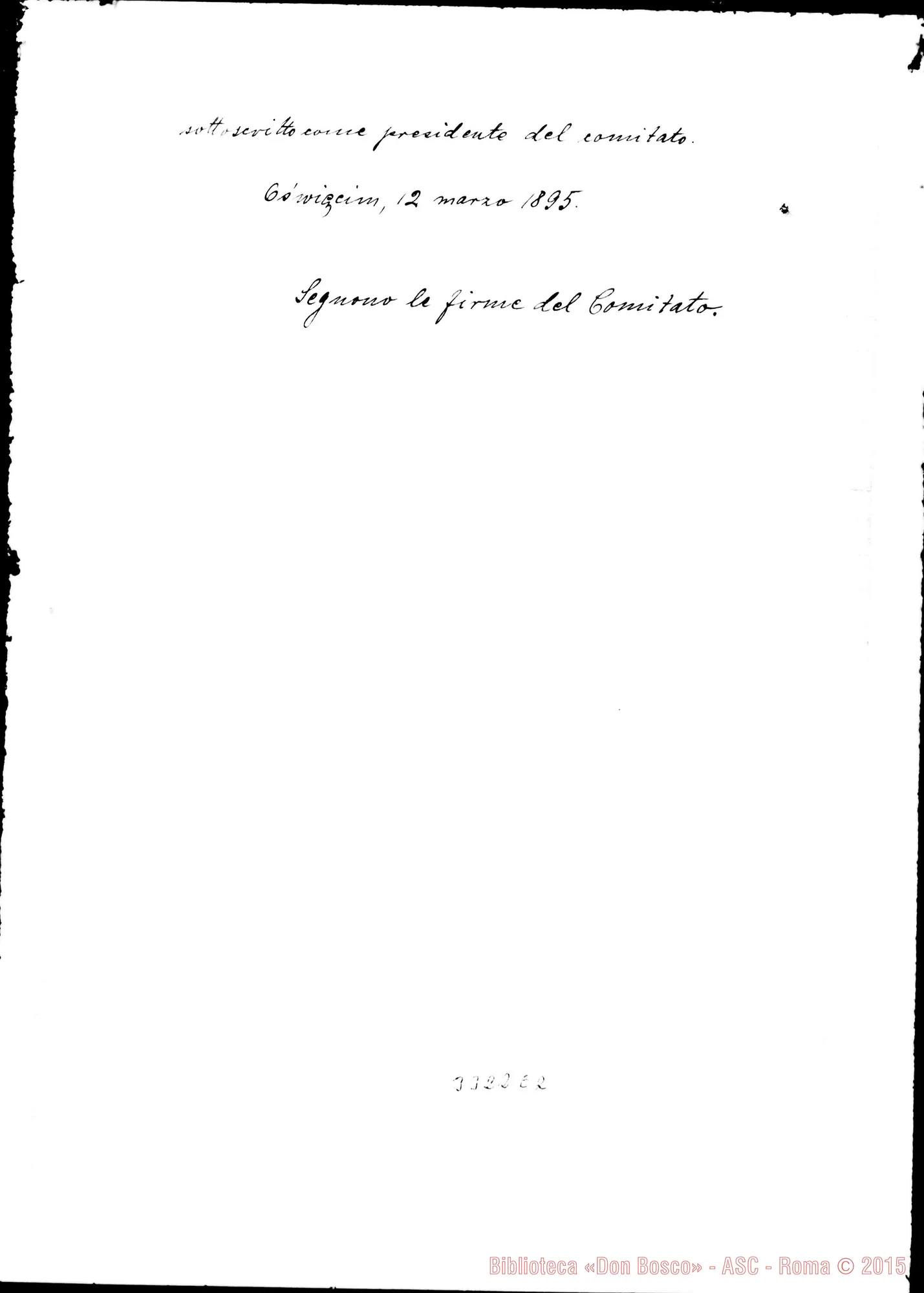 Fotogramma E 2 — Notizie su Oswiecim, il 12-03-1895