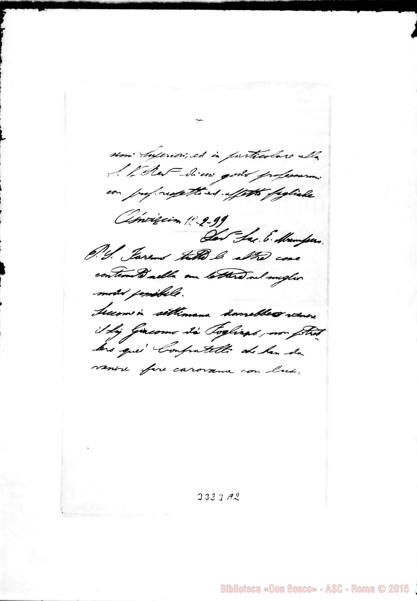 Fotogramma A 2 — Don Manassero-Don Durando. Oswiecim, 12-02-1899