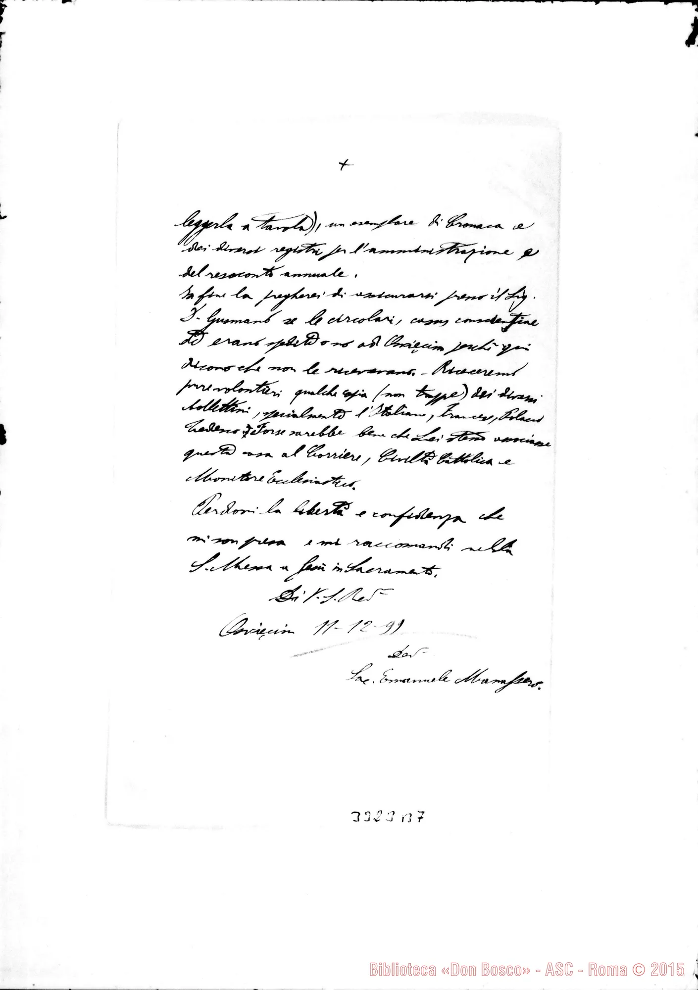 Fotogramma B 7 — Don Manassero-Don Durando-Oswiecim, 11-12-1899