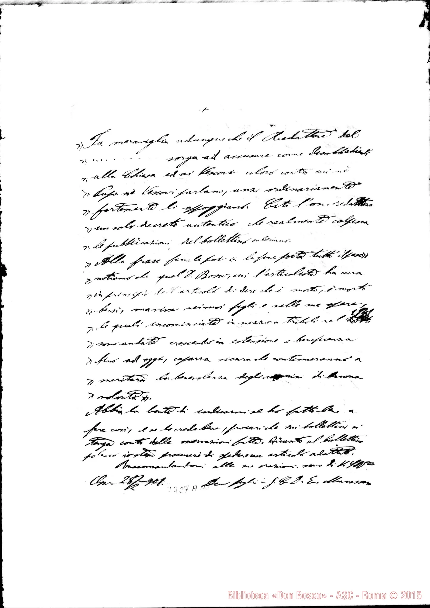 Fotogramma A 2 — Don Manassero-Don Durando. Oswiecim, 28-02-1901