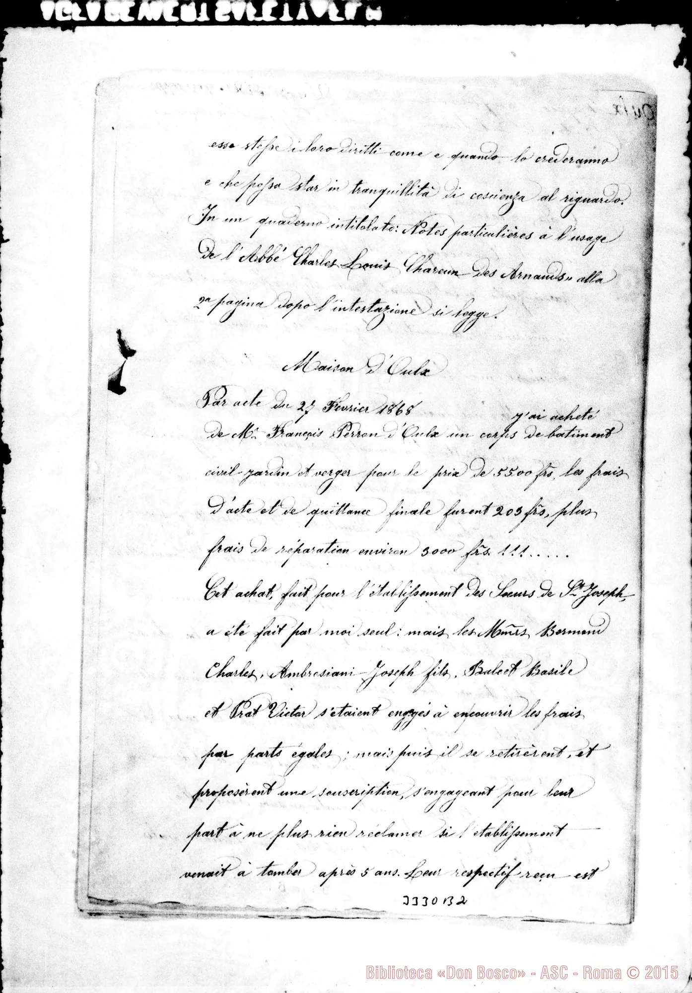 Fotogramma B 2 — Can Guillaume: copie delle carte del canonico Guillaume