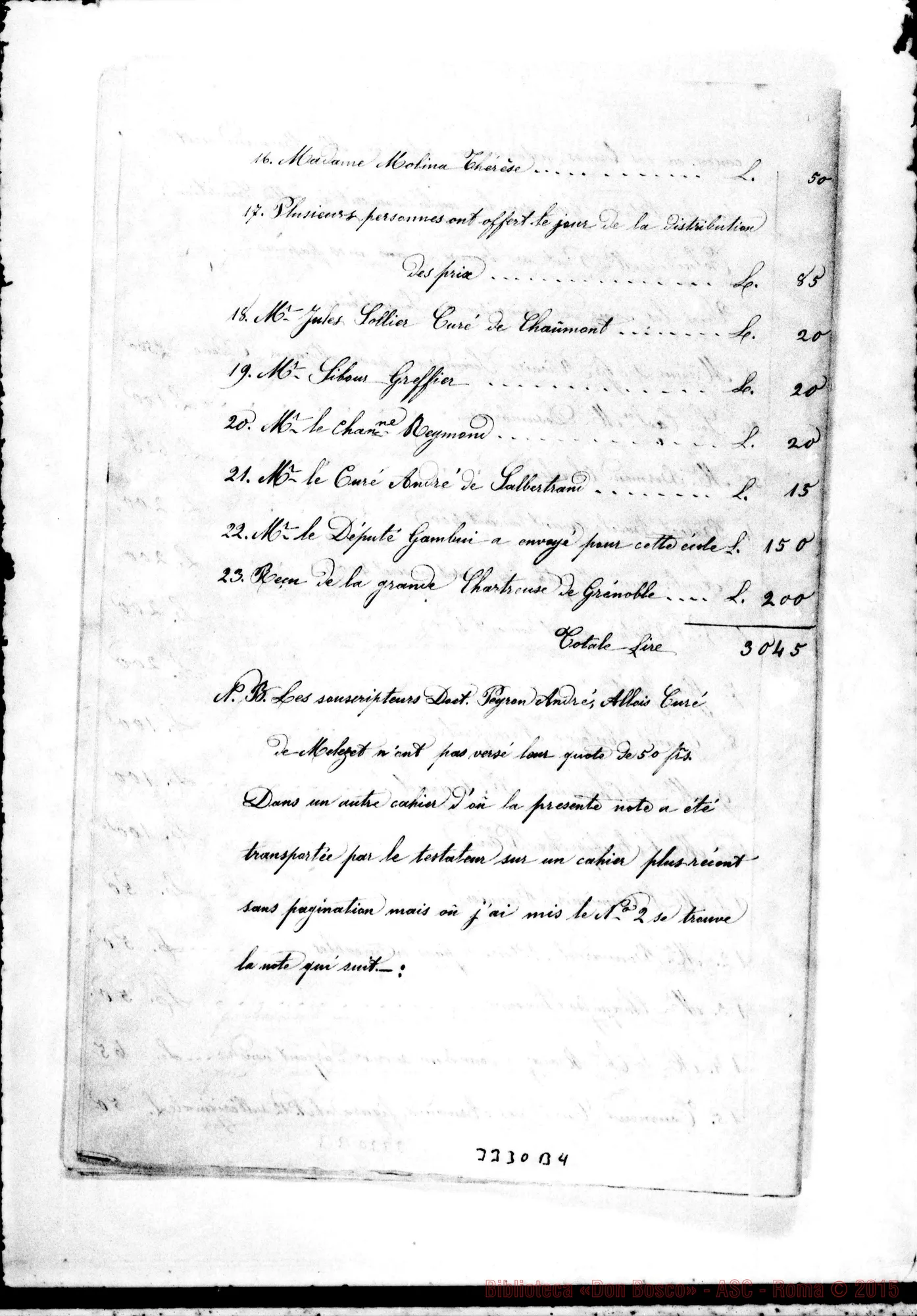 Fotogramma B 4 — Can Guillaume: copie delle carte del canonico Guillaume
