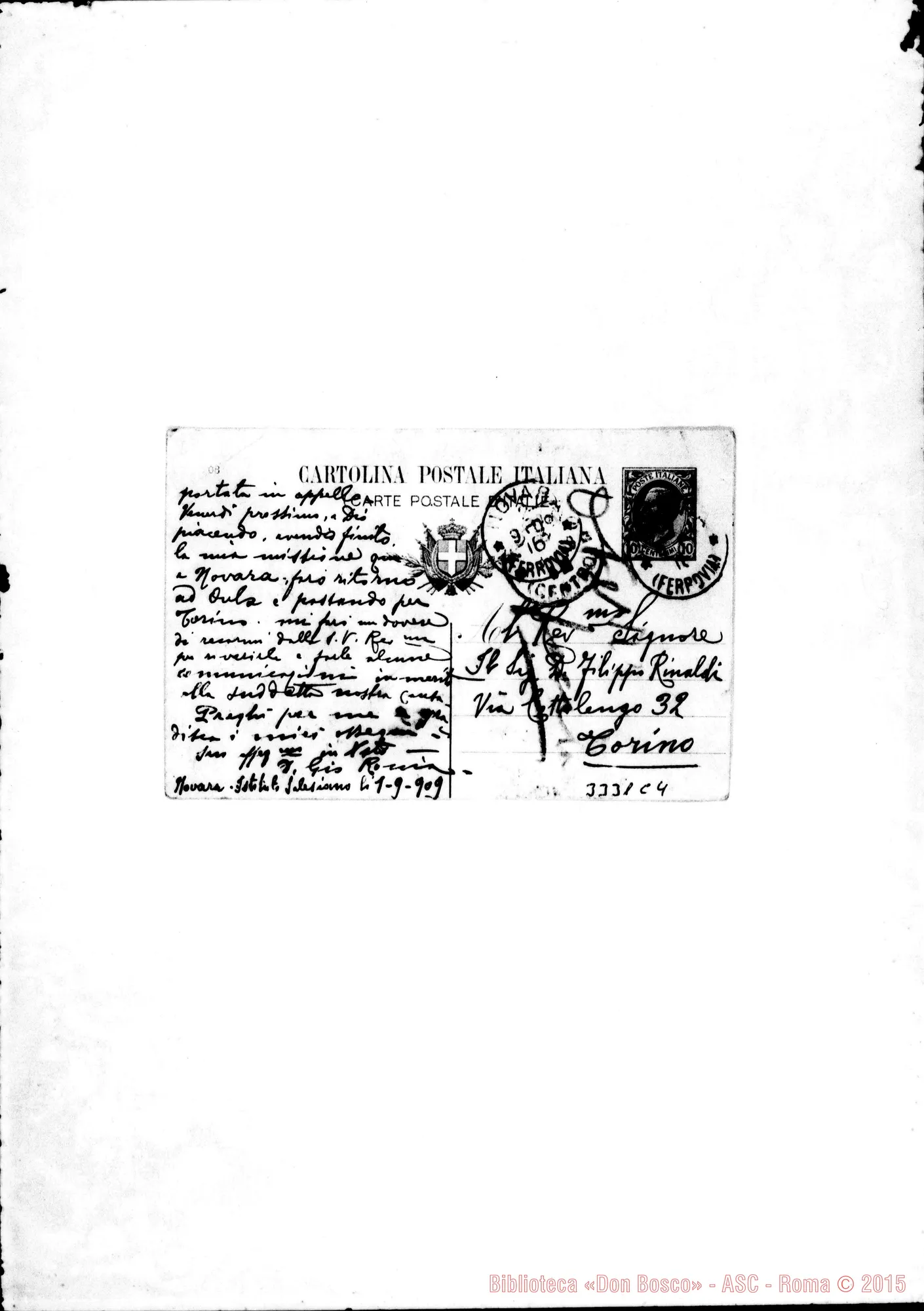 Fotogramma C 4 — Don Roccia-Don Rinaldi. Novara, 1-09-1909