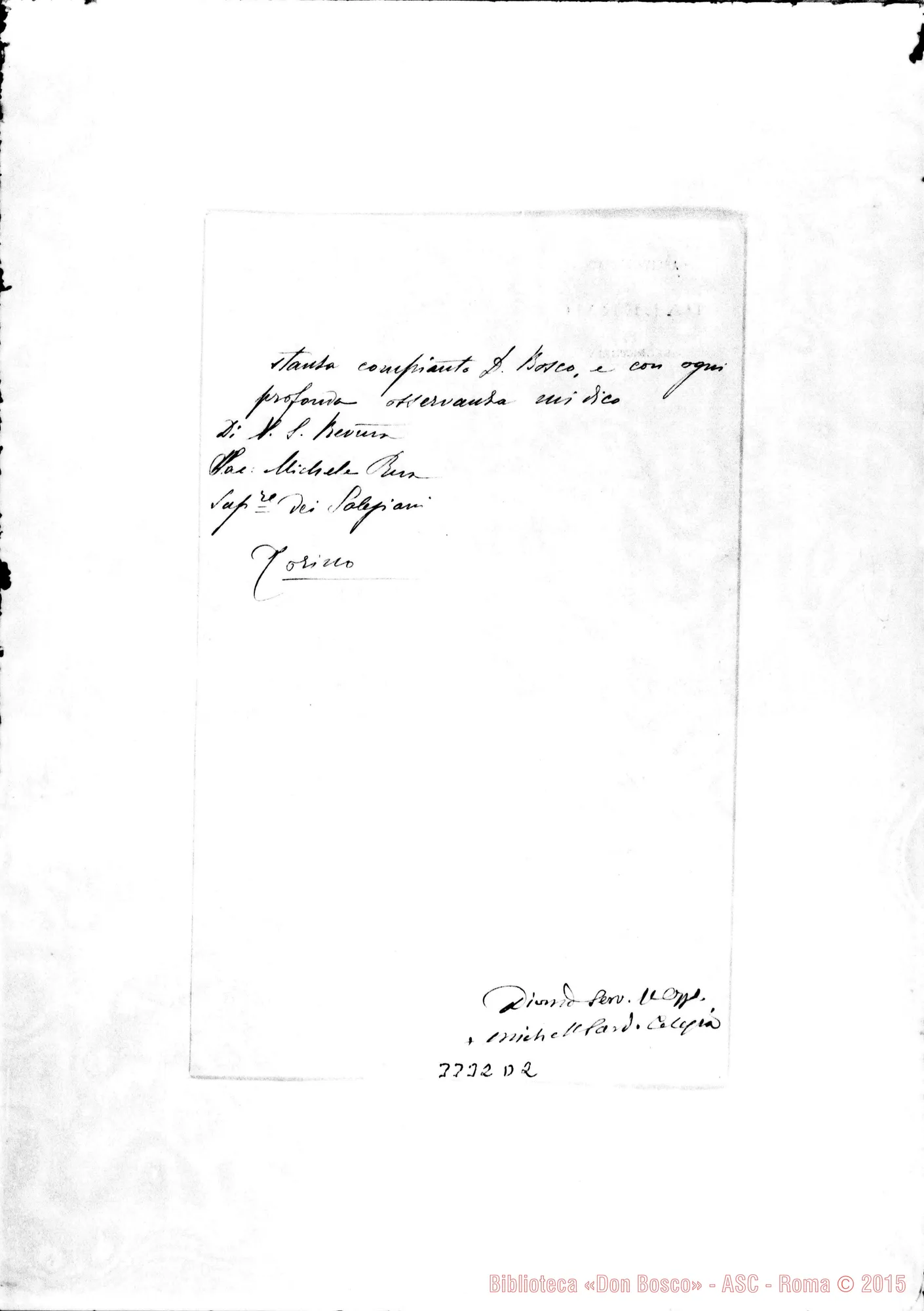 Fotogramma D 2 — Michelangelo Celesia, vesc.-Don Rua. Palermo, 12-02-1902