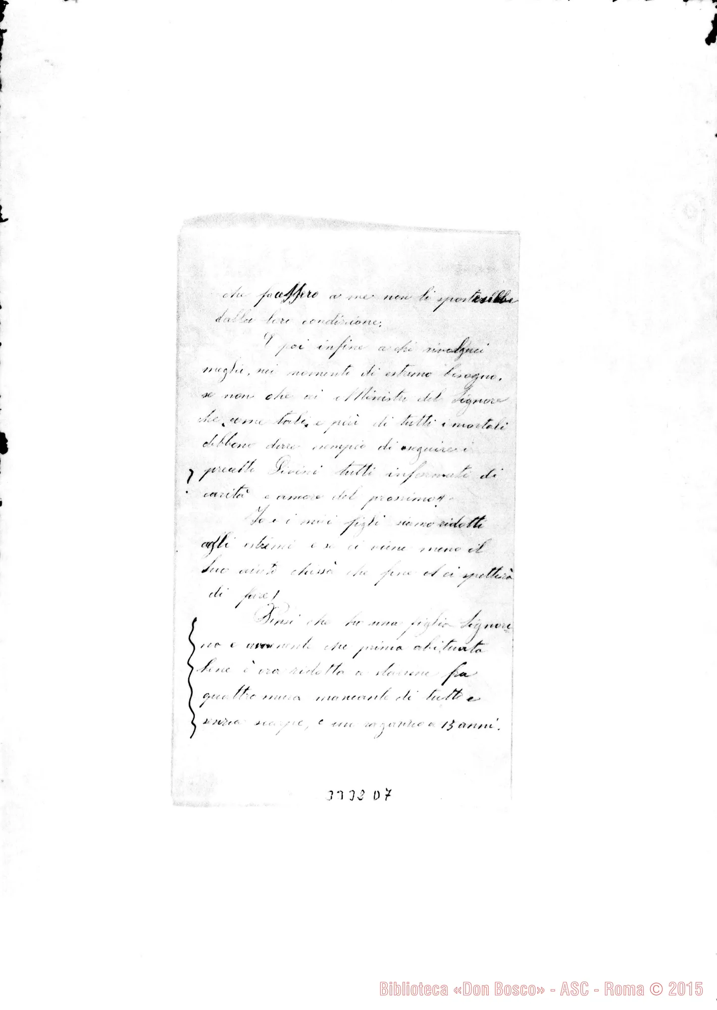 Fotogramma D 7 — Maria Cocorullo, ved. Parlato-Rev.mo, il 20-08-1906 Autogr. Rinaldi