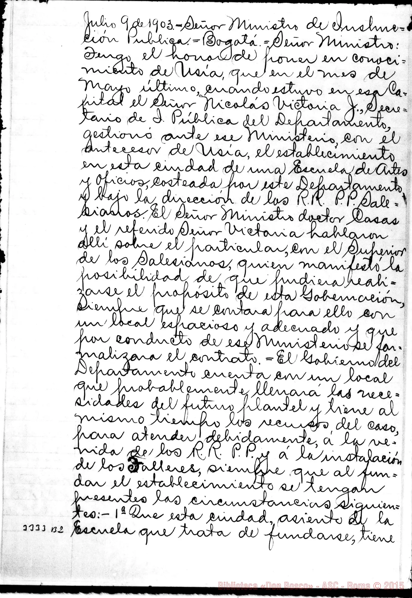 Fotogramma B 2 — Panamá: F. Mutio Duràn, dal Min. della Pubb. Ist.-Don Rua. Ottobre 1903