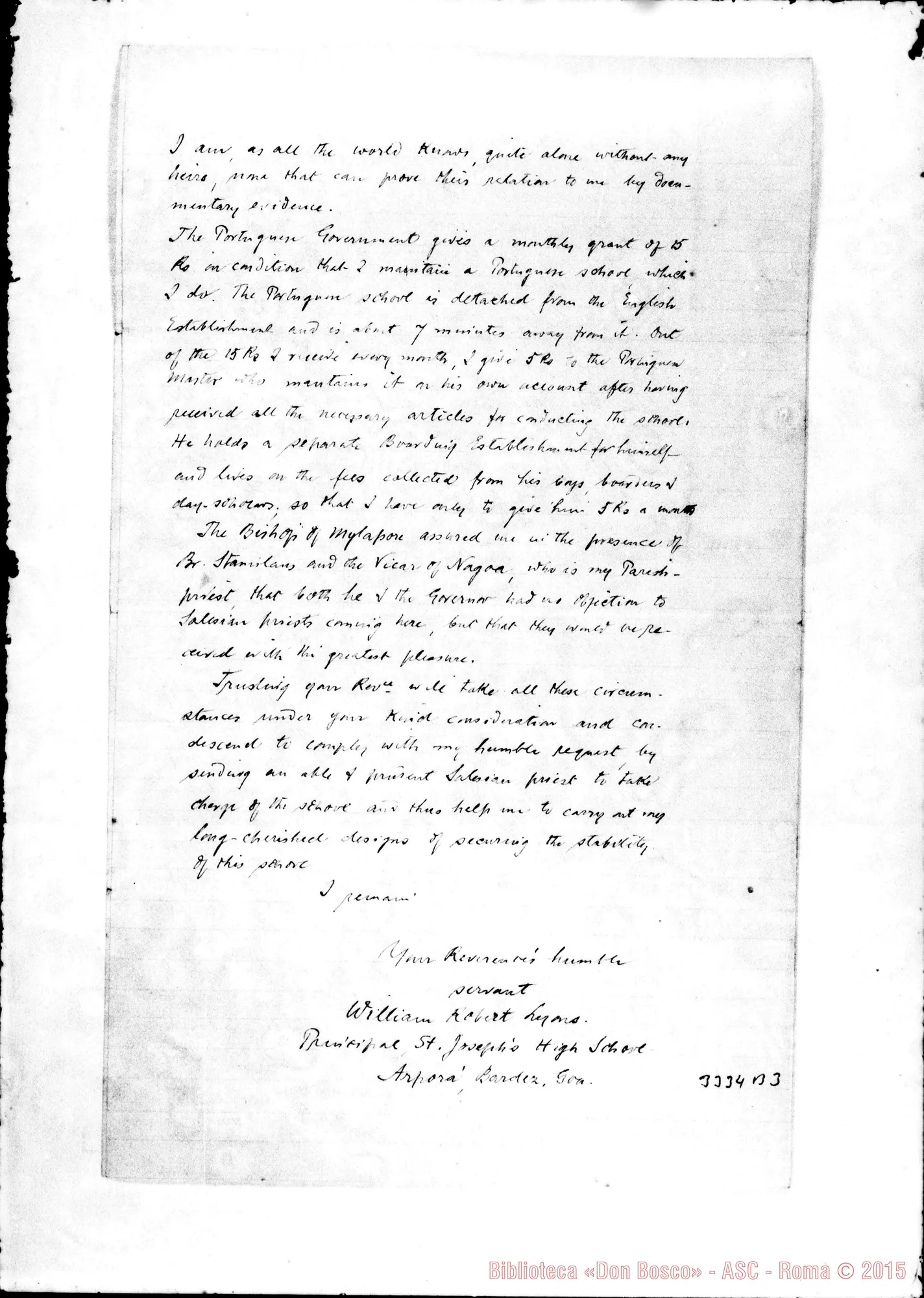 Fotogramma B 3 — Bachstetz-Don Rua. All. traduzione E William Robert-Don Rua. Febbraio 1902 Autografi Rua