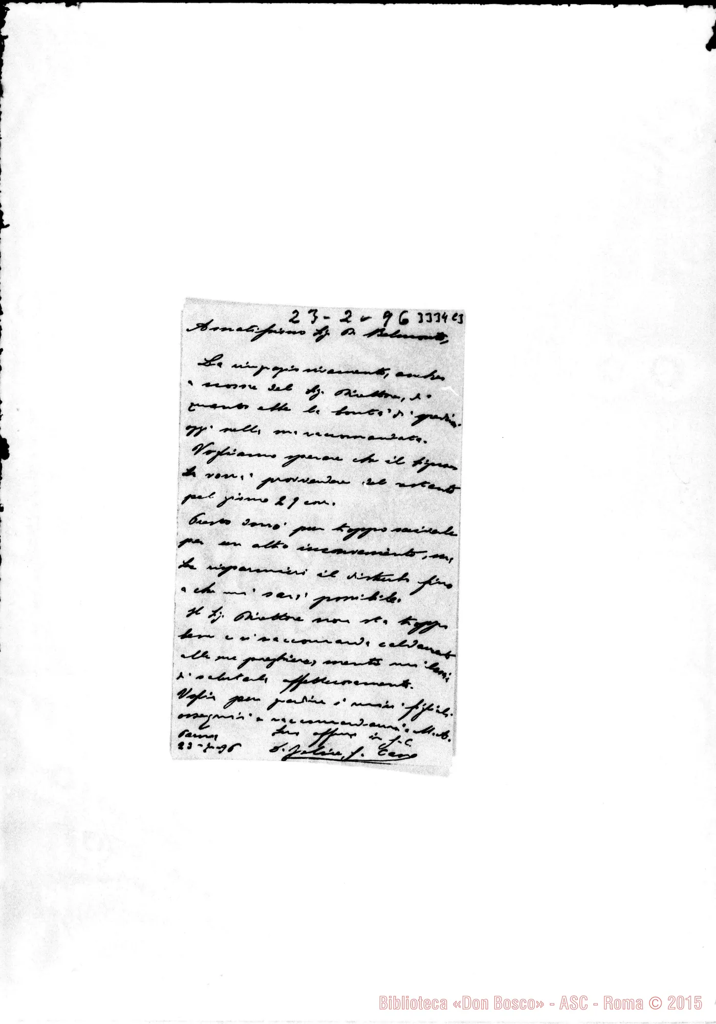 Fotogramma C 3 — Don Cane Felice-Don Belmonte. Parma, 23-07-1896