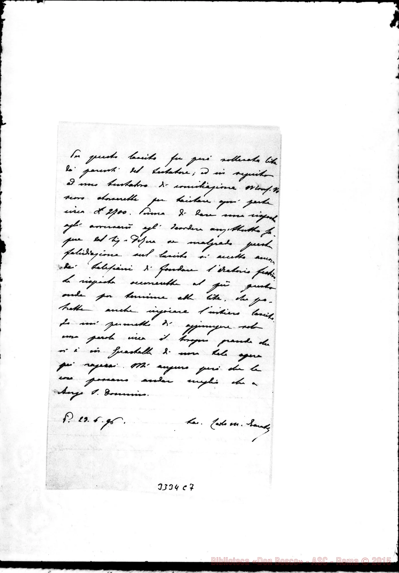Fotogramma C 7 — Pietro Respighi, vesc. di Guastalla-Don Baratta. Segue altra di D. Baratta