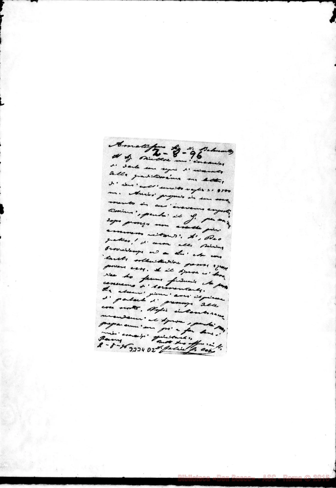 Fotogramma D 2 — Don Felice Cane-Don Belmonte. Parma, 2-08-1896