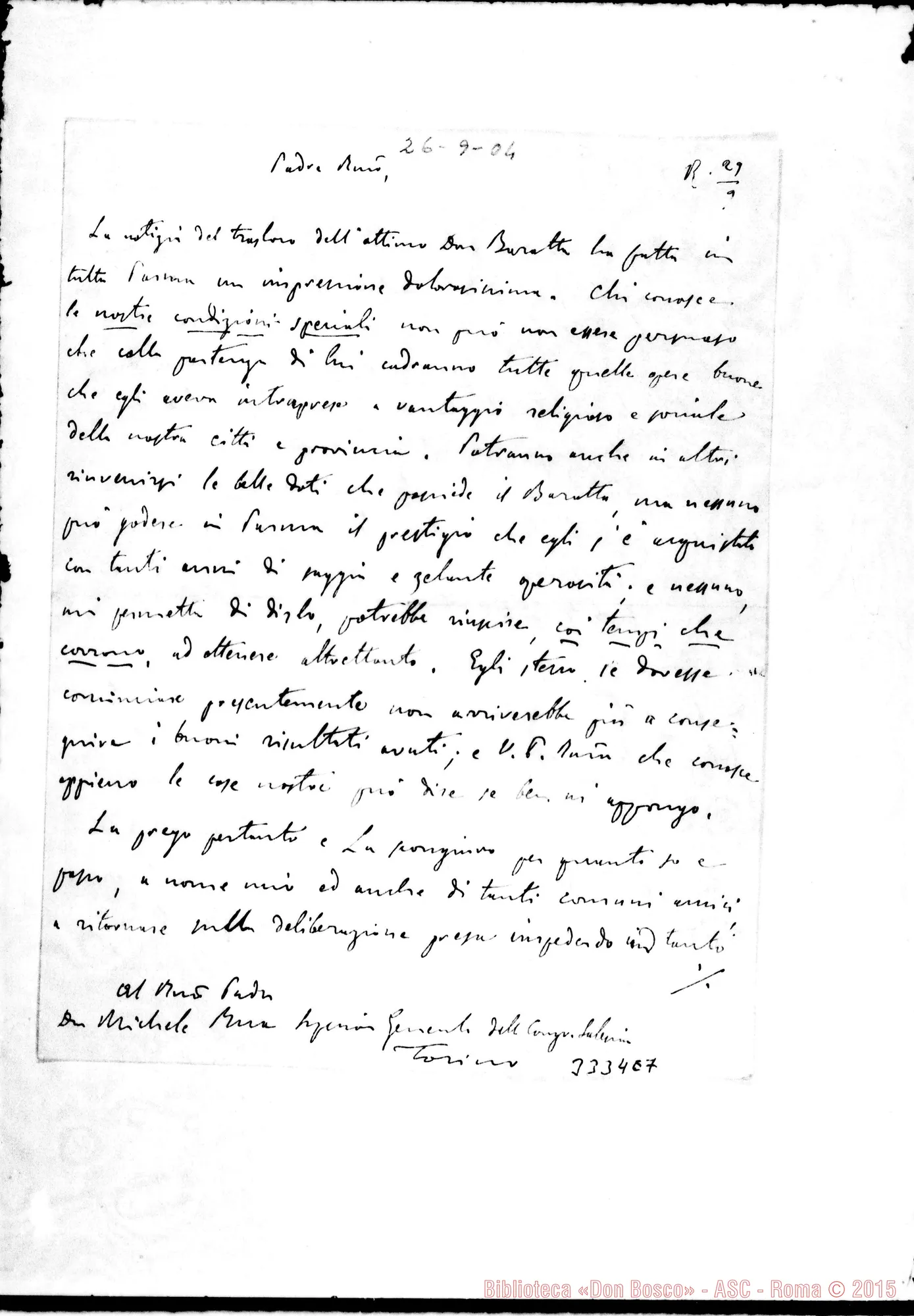 Fotogramma E 7 — Can. Pietro Tonarelli-Don Rua. Parma, 26-09-1904